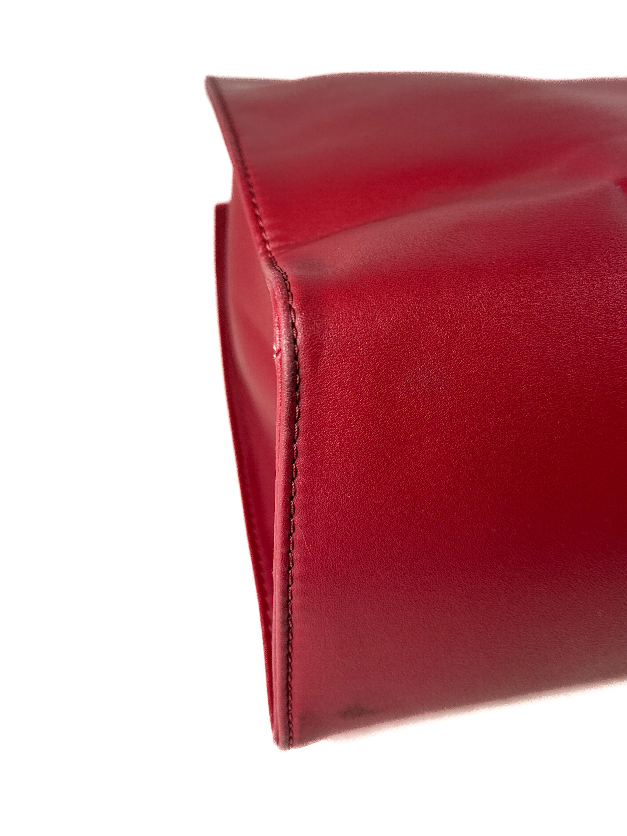 Telfar dark red medium shopping tote