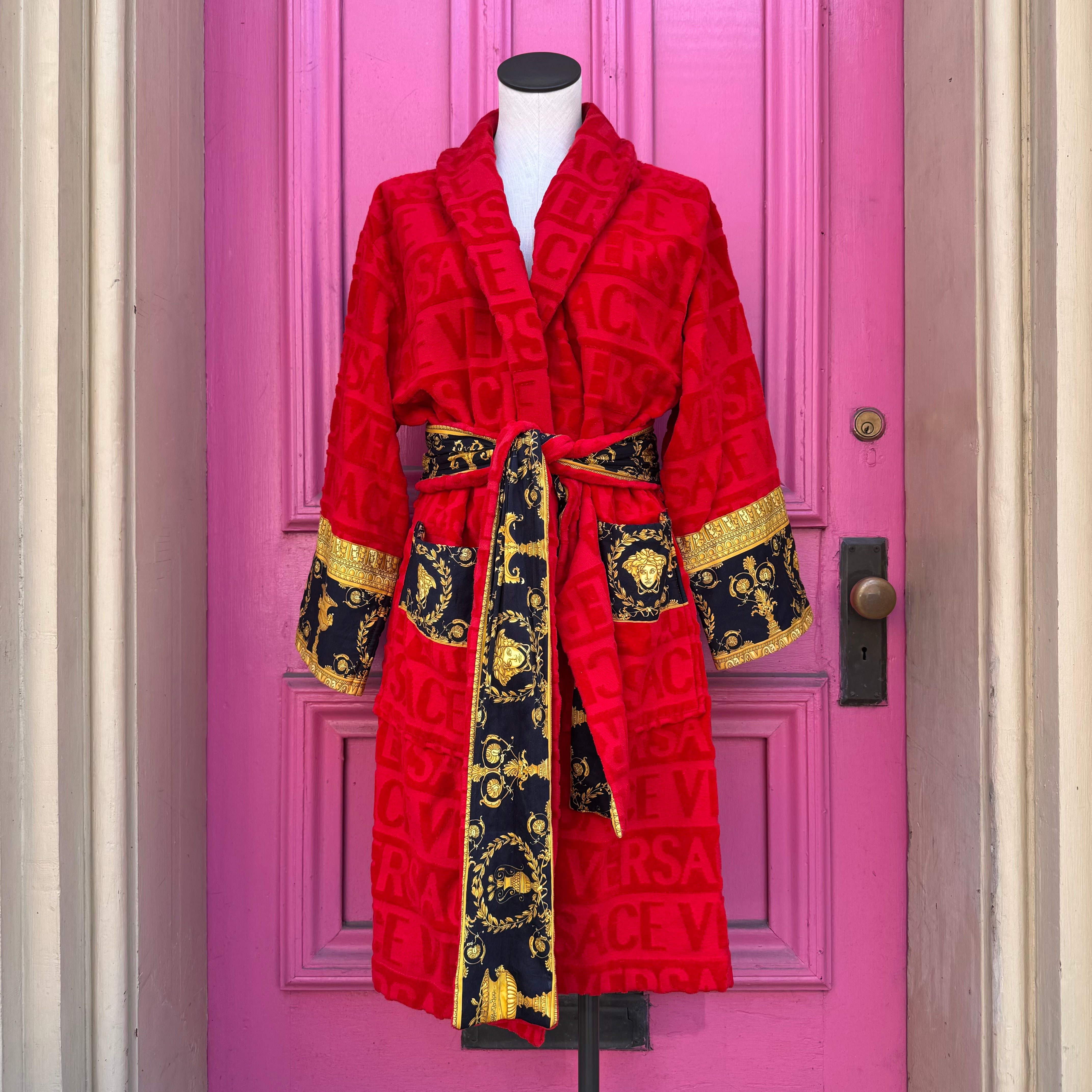 Versace red Baroque robe size S (retail $575)