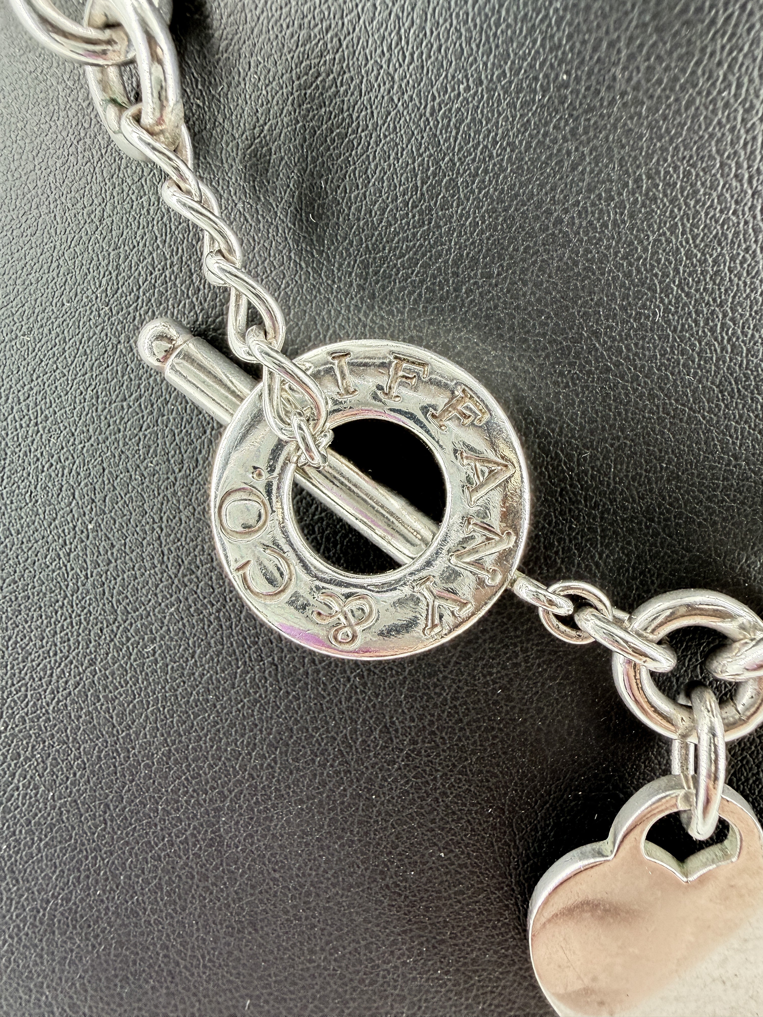 Tiffany & Co sterling silver heart toggle necklace