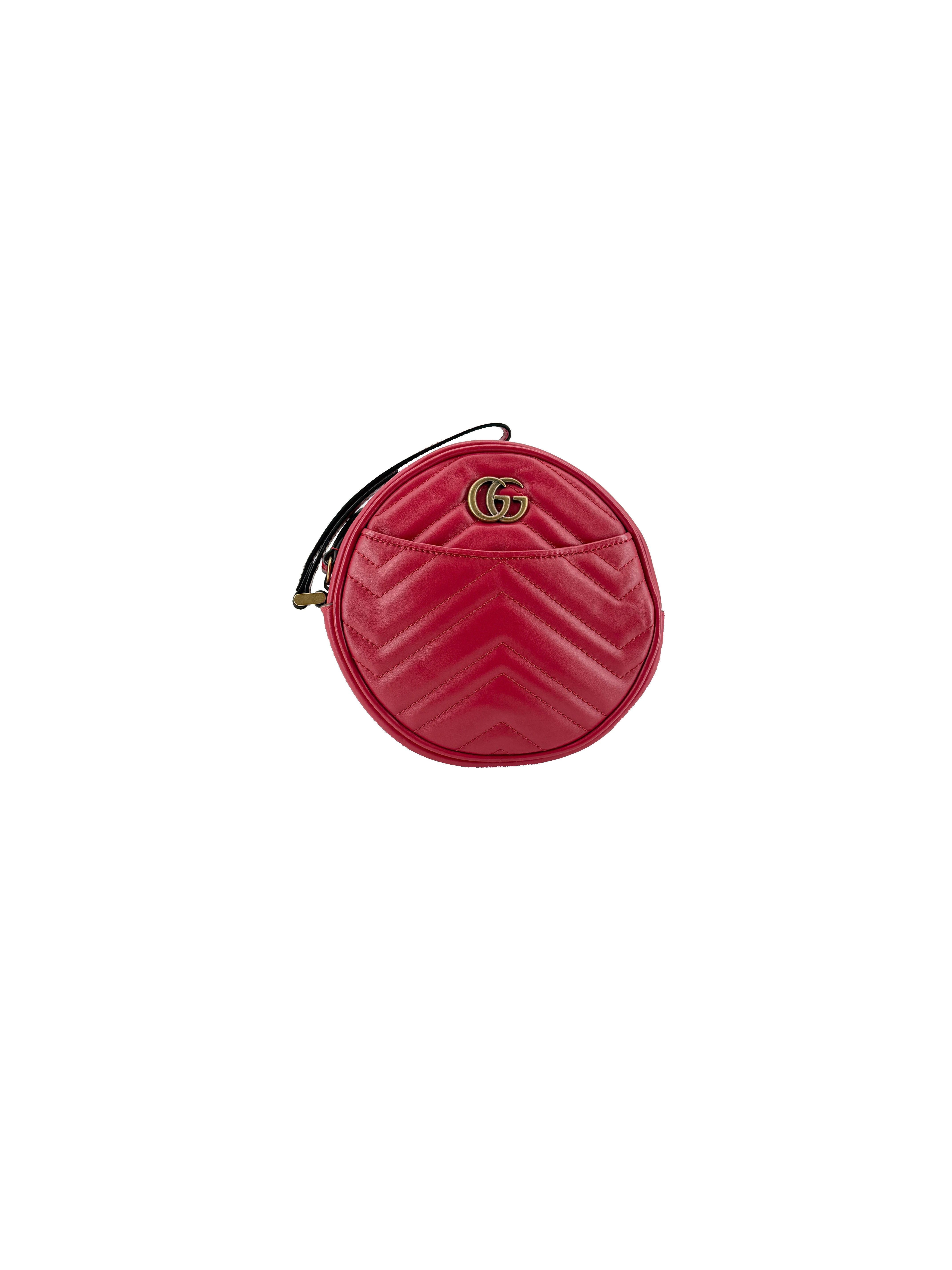 Gucci red Marmont GG wristlet 575164-584046