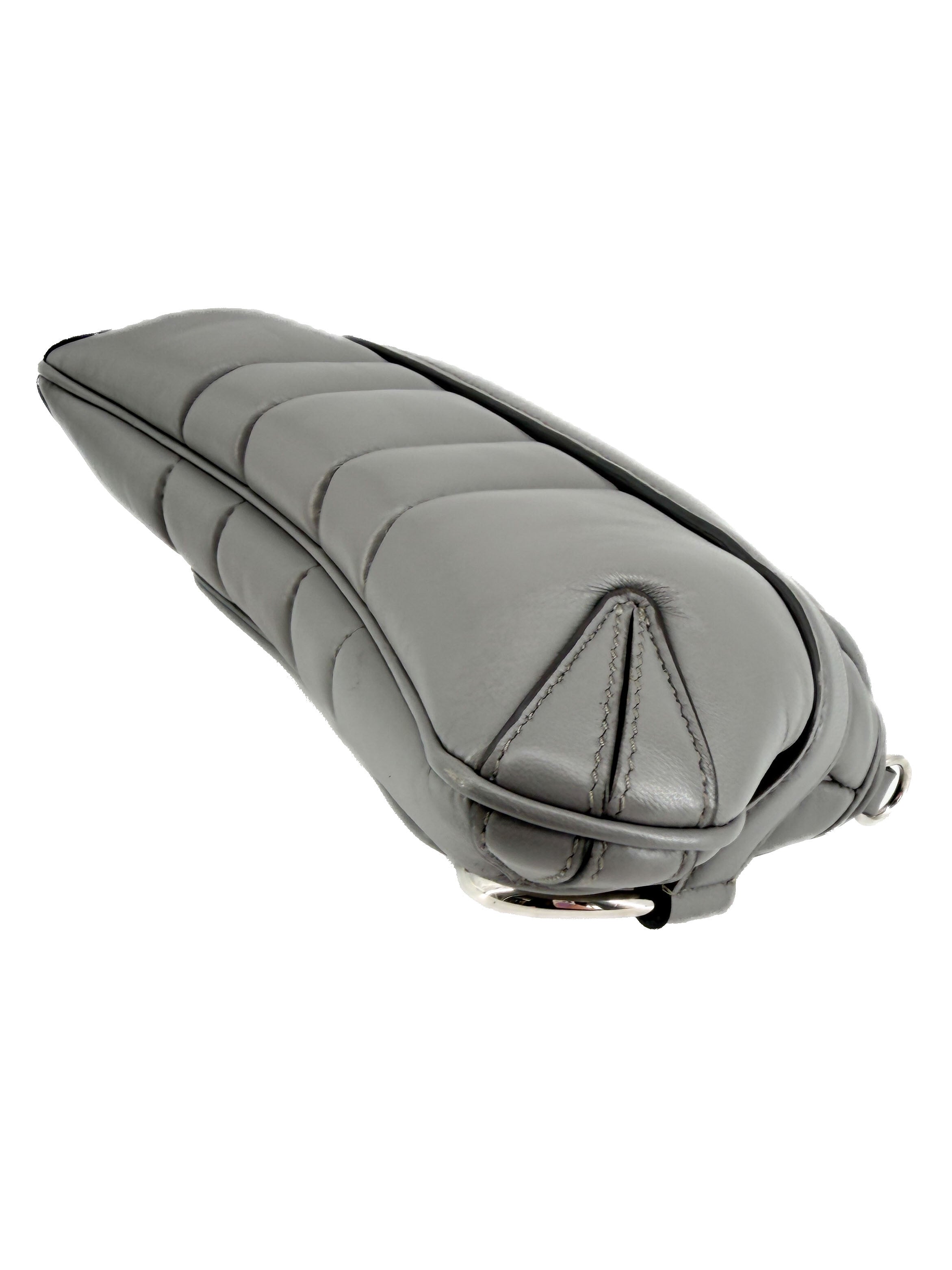 Gucci gray leather small Horsebit chain shoulder bag 764339 520981