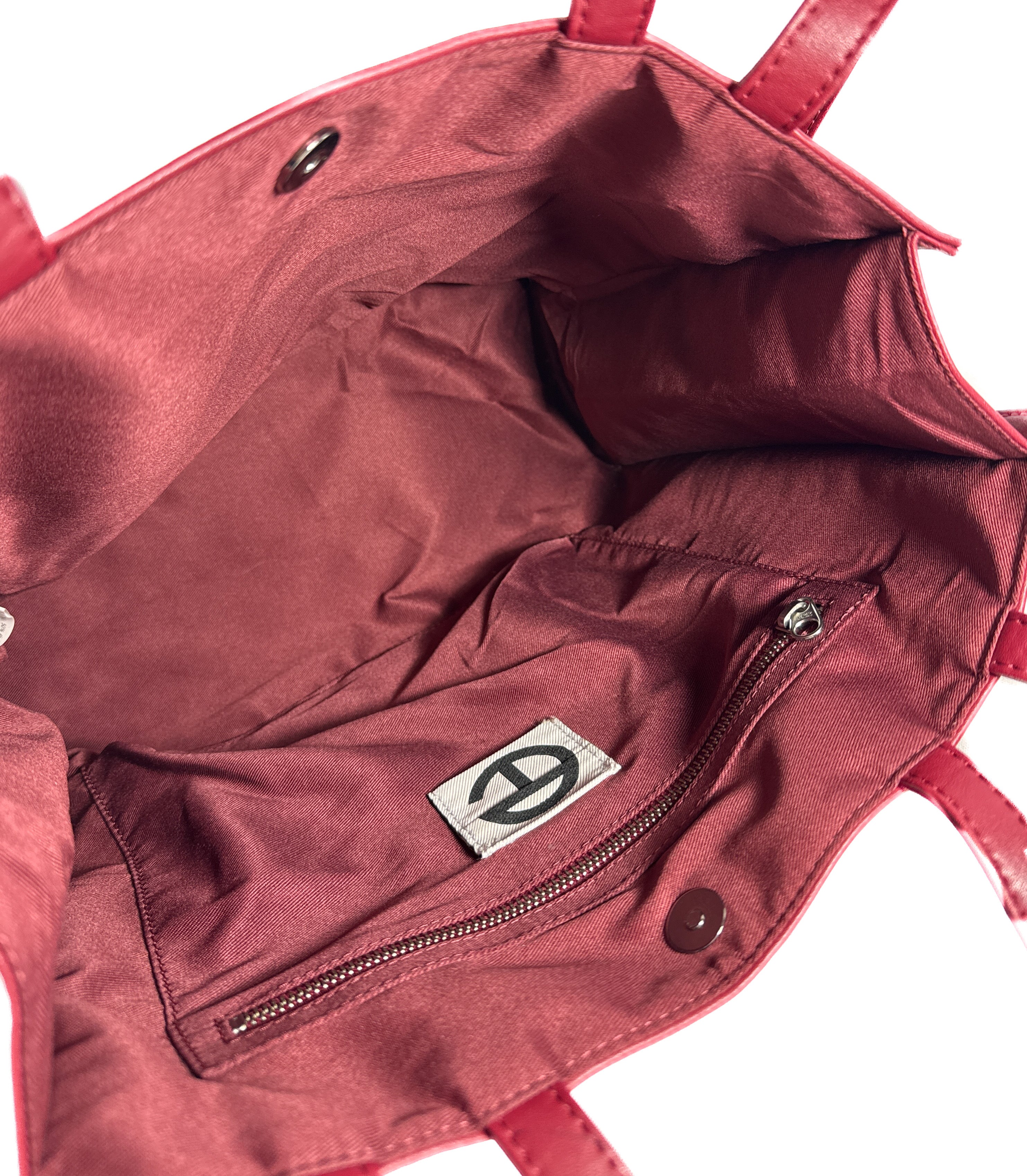 Telfar dark red medium shopping tote