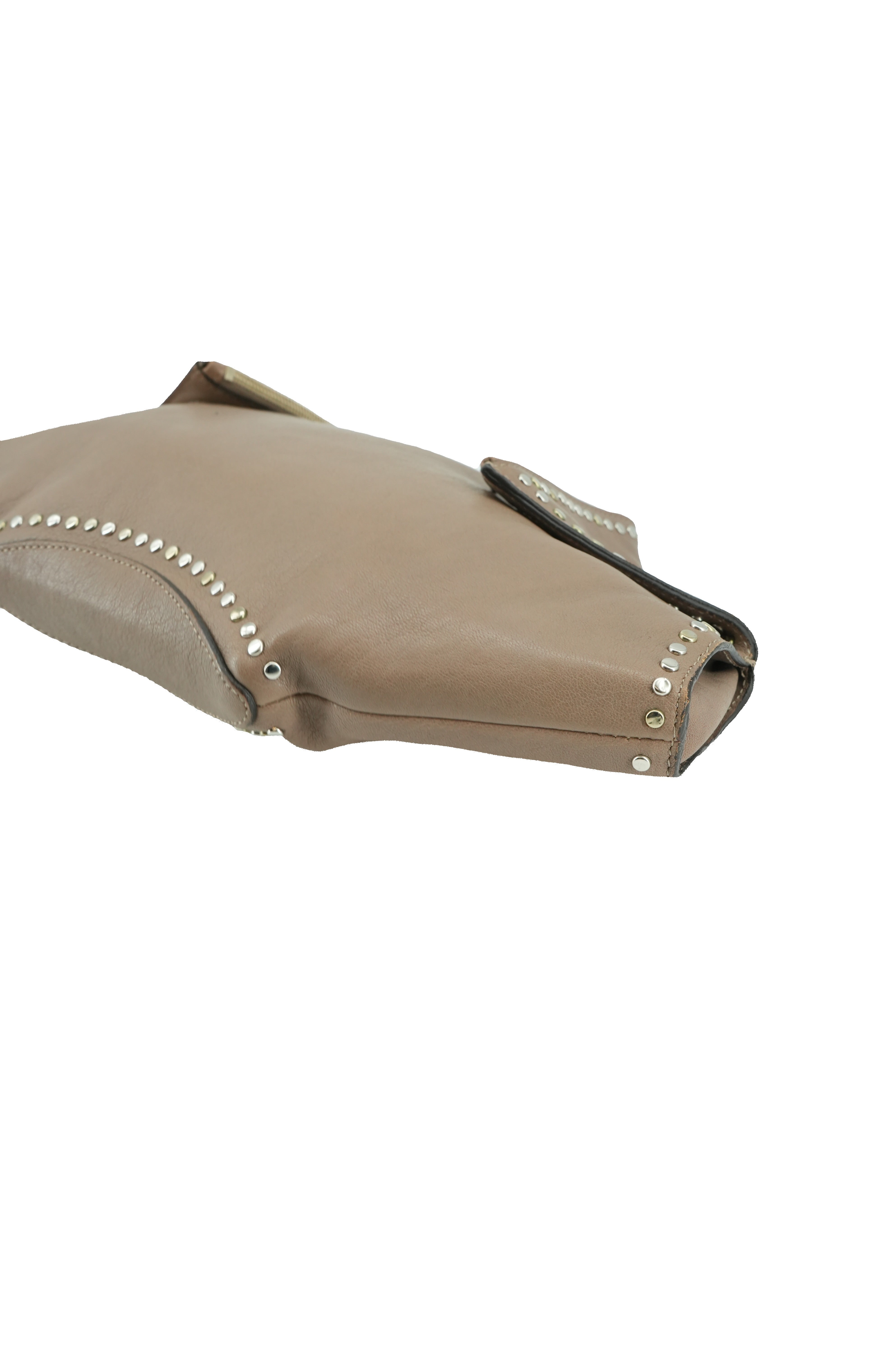 Alexander McQueen taupe leather De Manta clutch 240607-204991