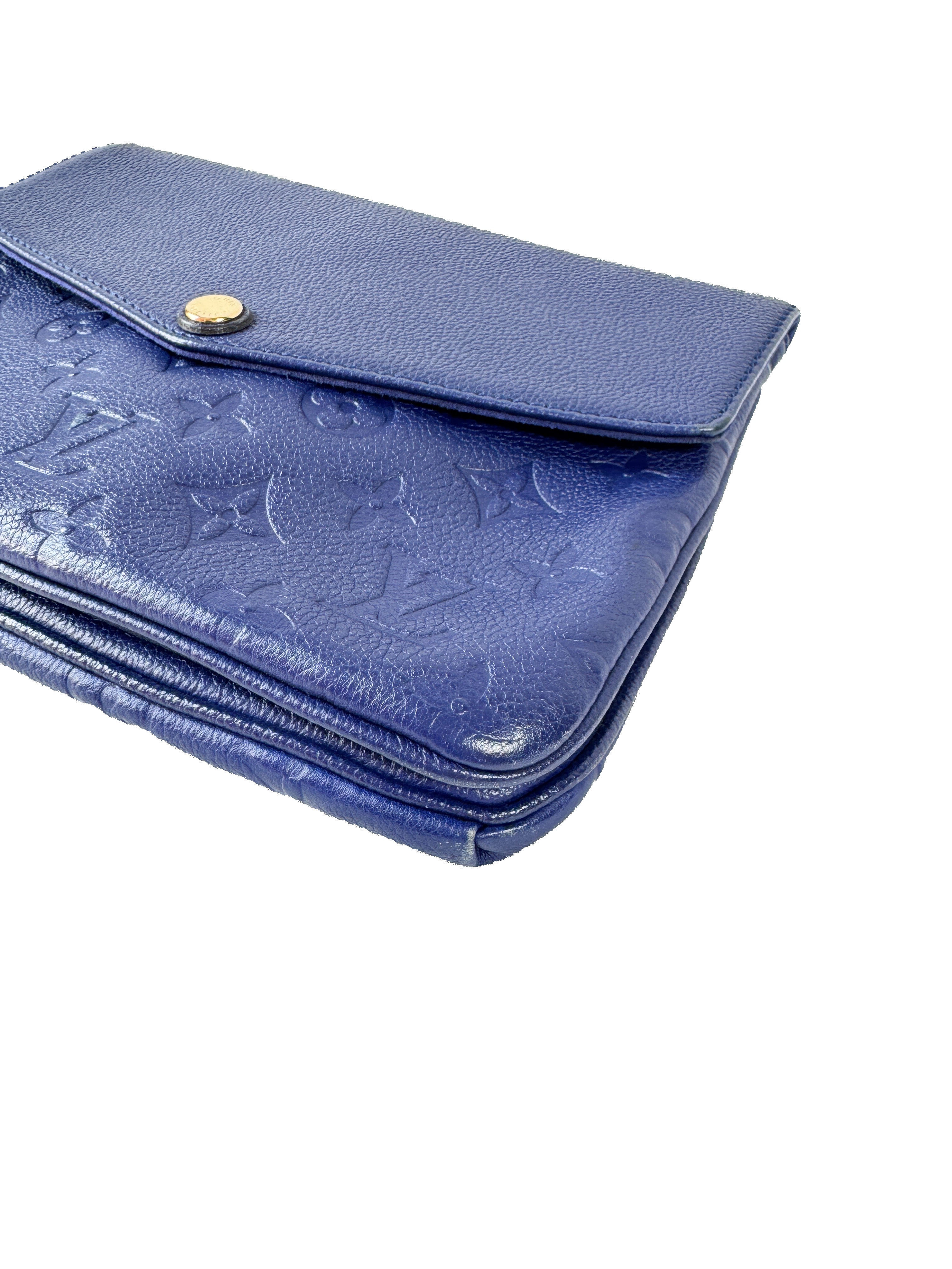 Louis Vuitton monogram navy empreinte leather Twice crossbody AR2185
