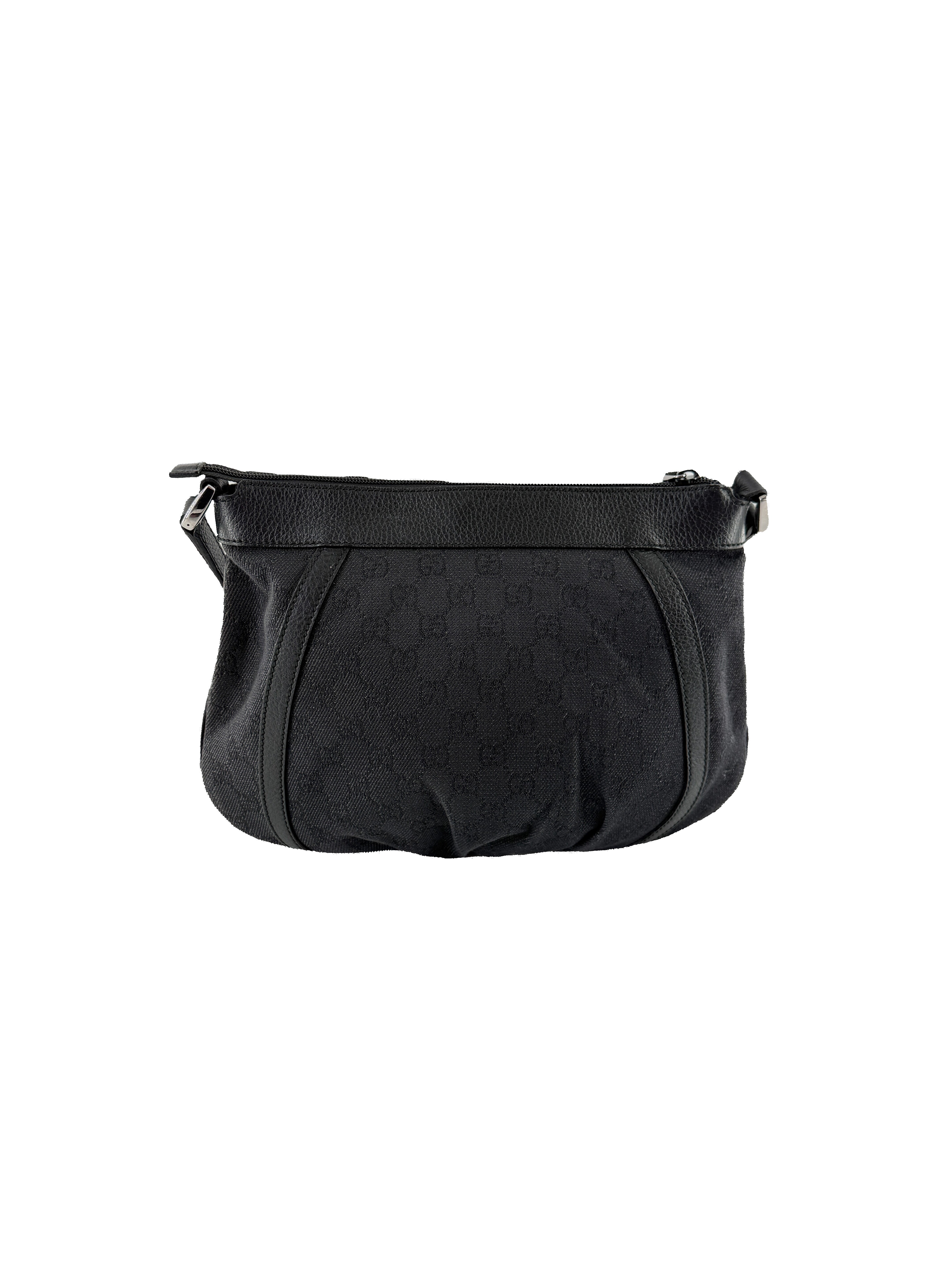 Gucci black signature GG canvas Small Abbey D Ring crossbody 265691 002058