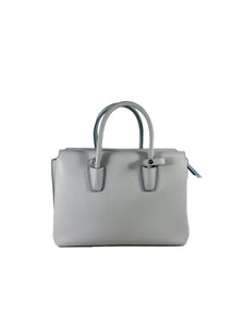 MCM blue gray medium leather Milla tote