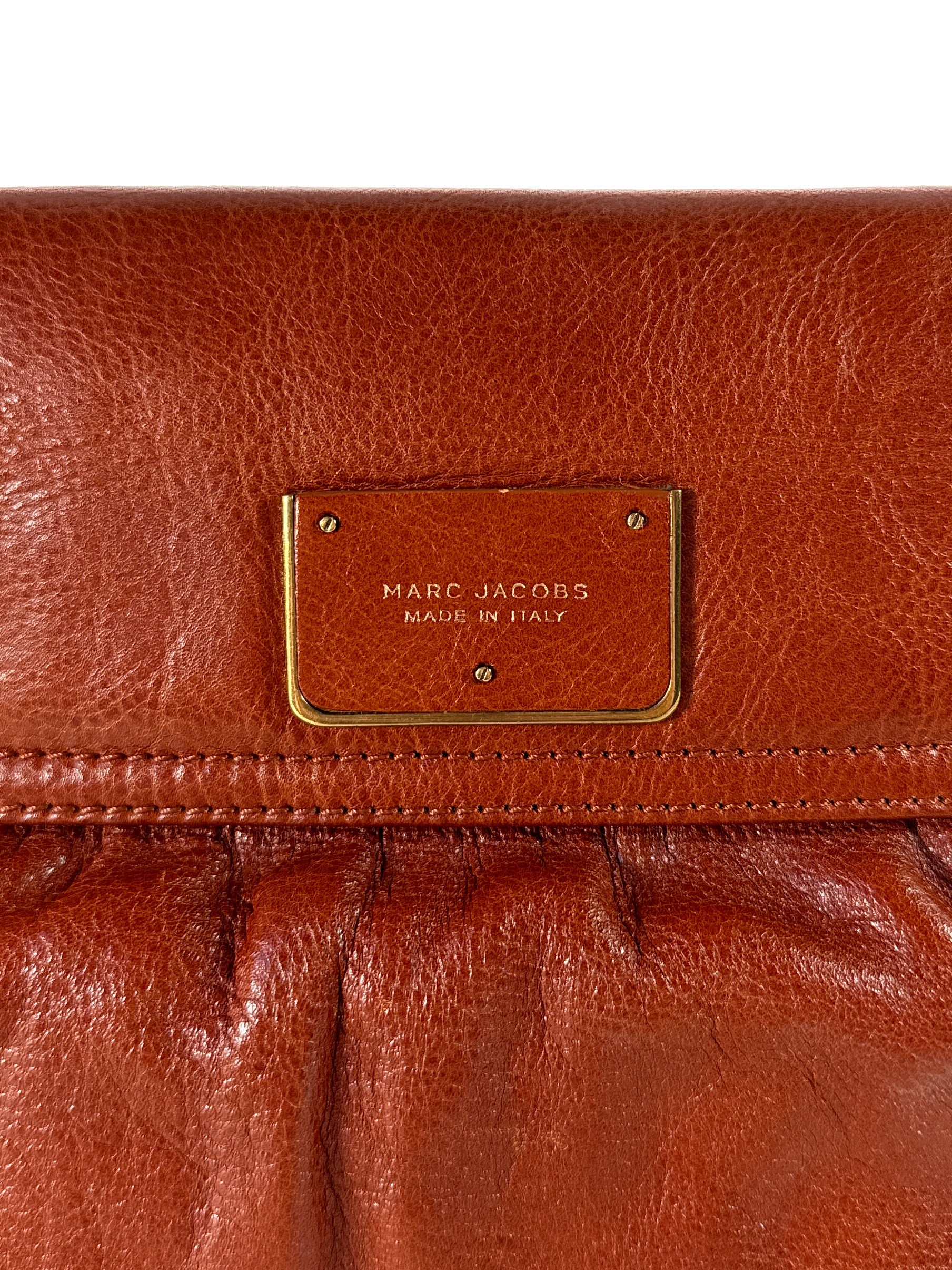 Marc Jacobs red brown leather shoulder bag