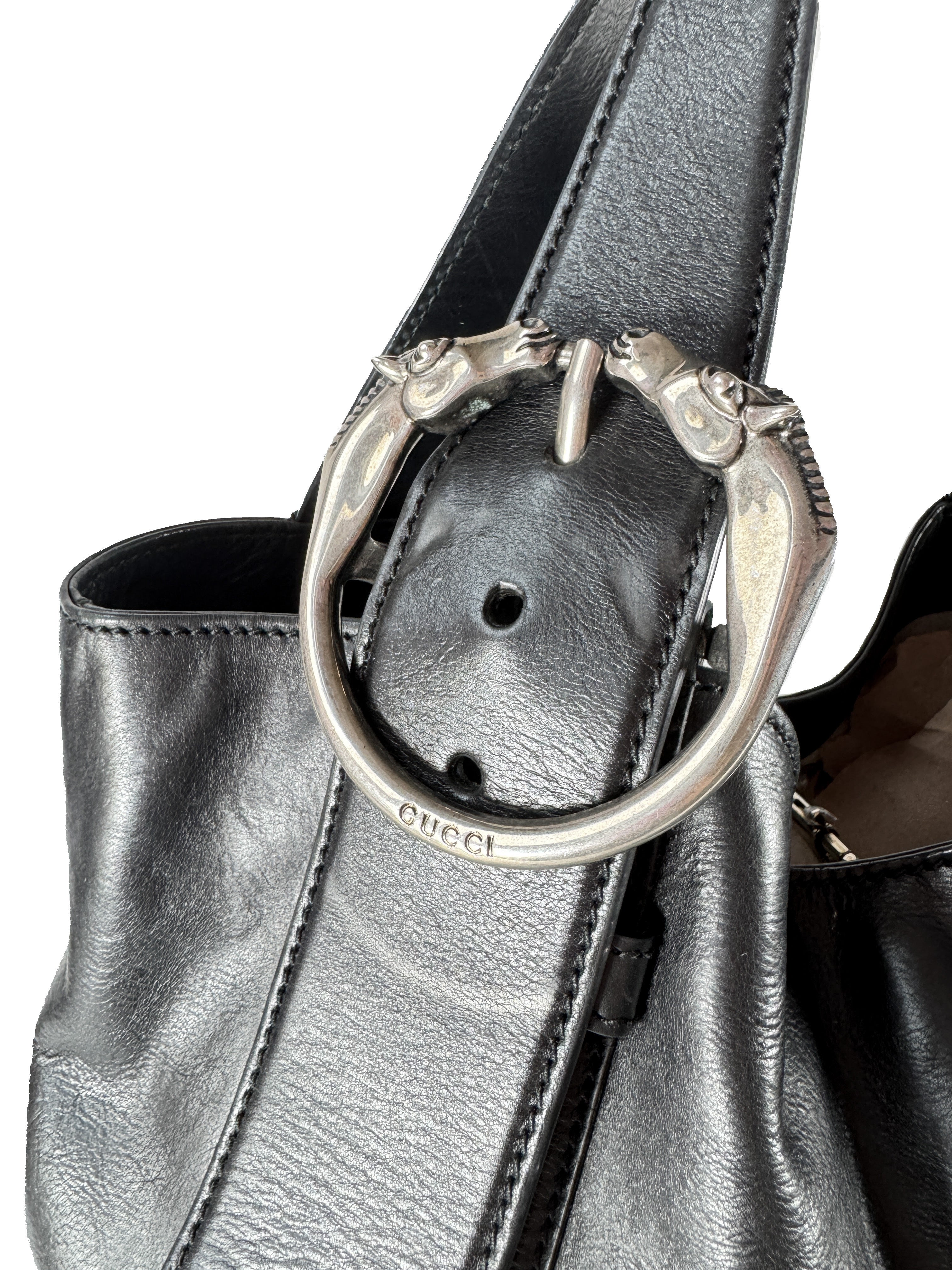 Gucci black horse head Ribot tote 296877 502752