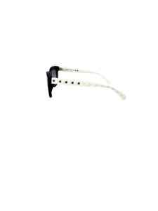 Chanel black/white acetate quilted CC sunglasses 5484