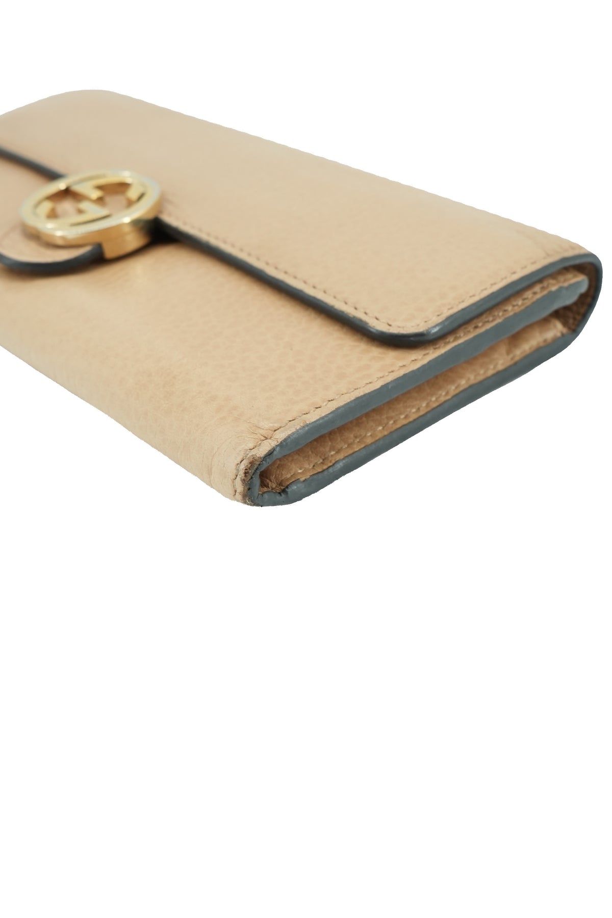 Gucci brown leather GG long wallet 525040