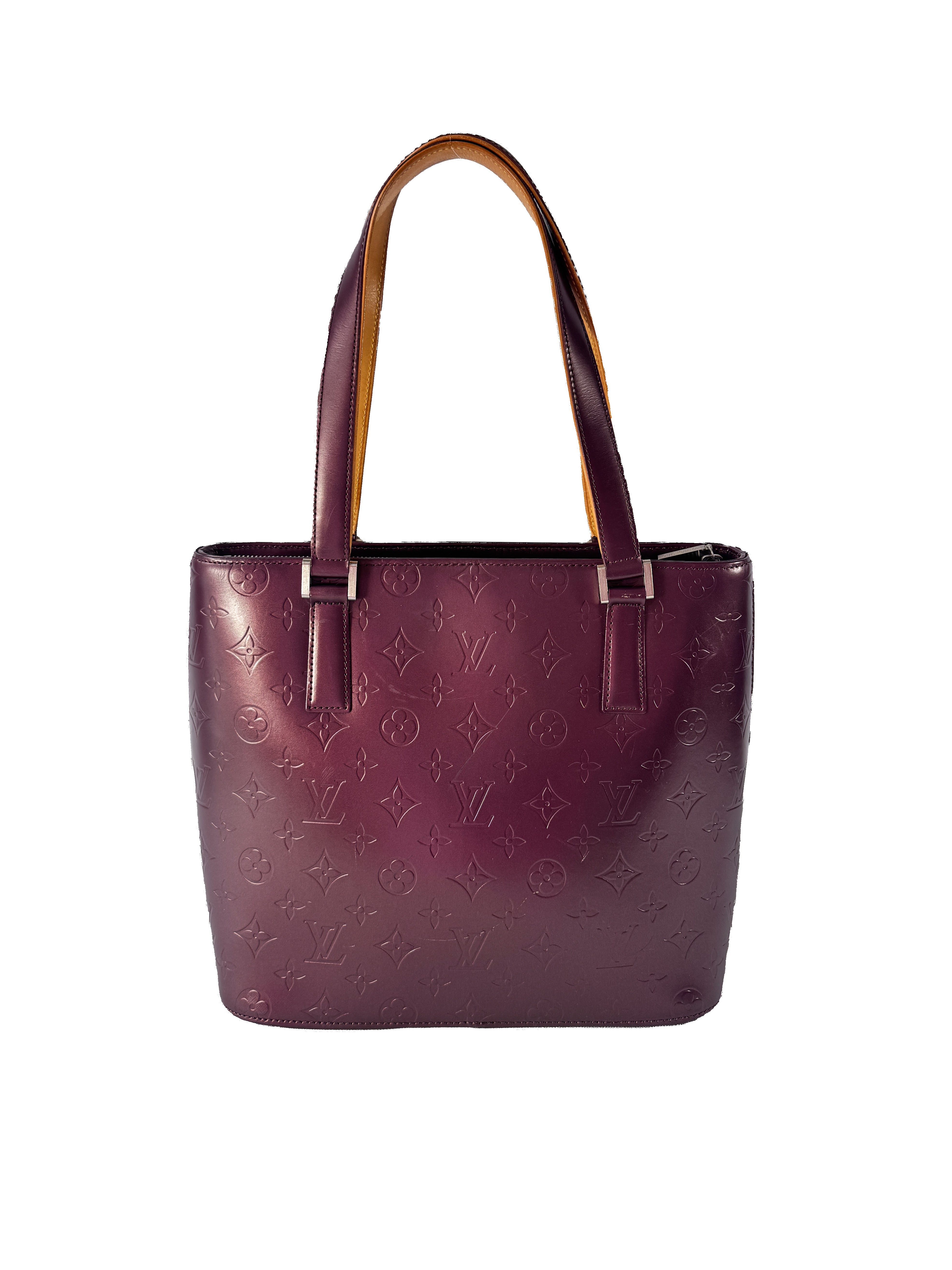 Louis Vuitton purple matte vernis Stockton tote  CA0023