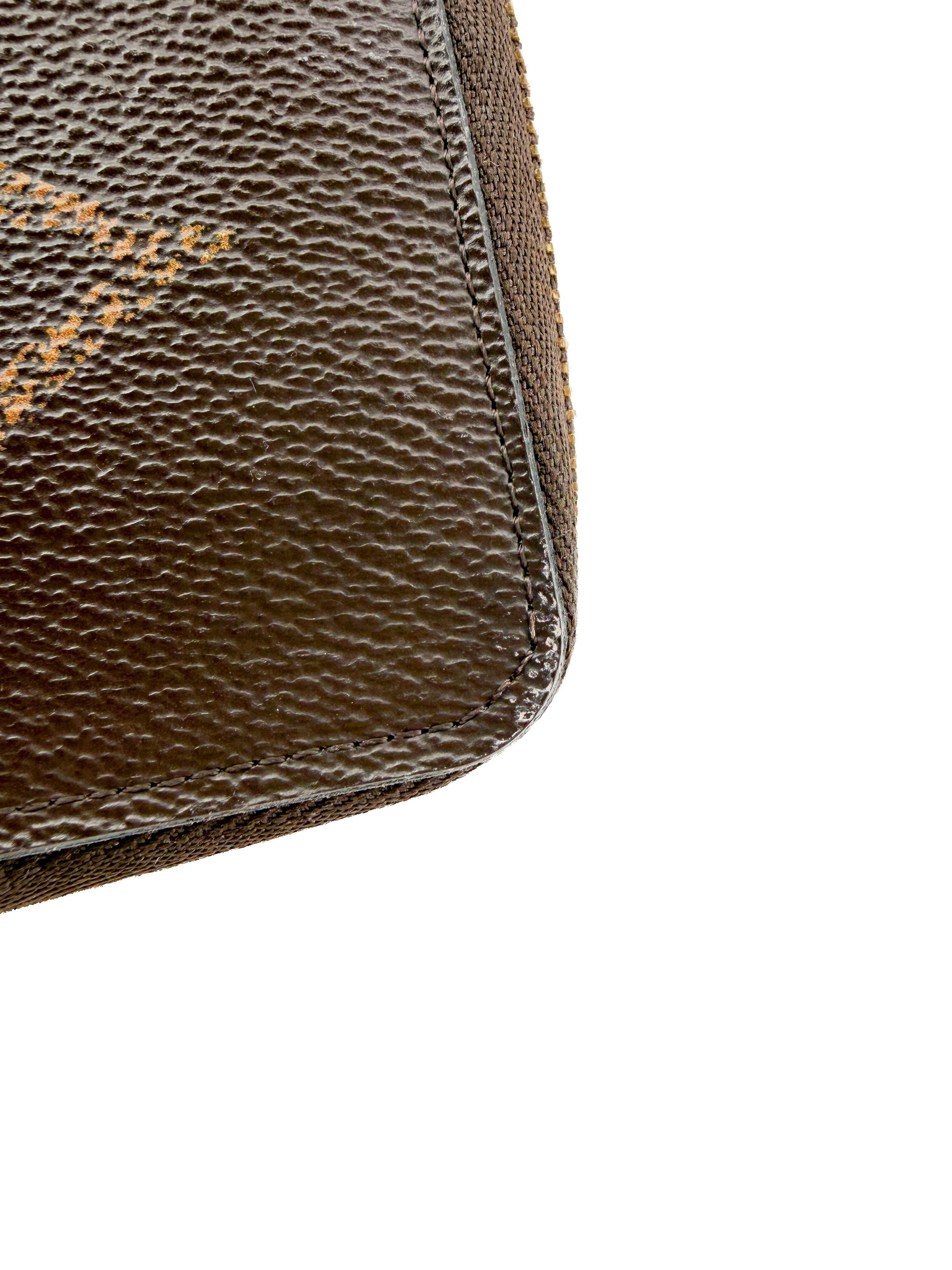 Louis Vuitton brown giant monogram zippy coin case