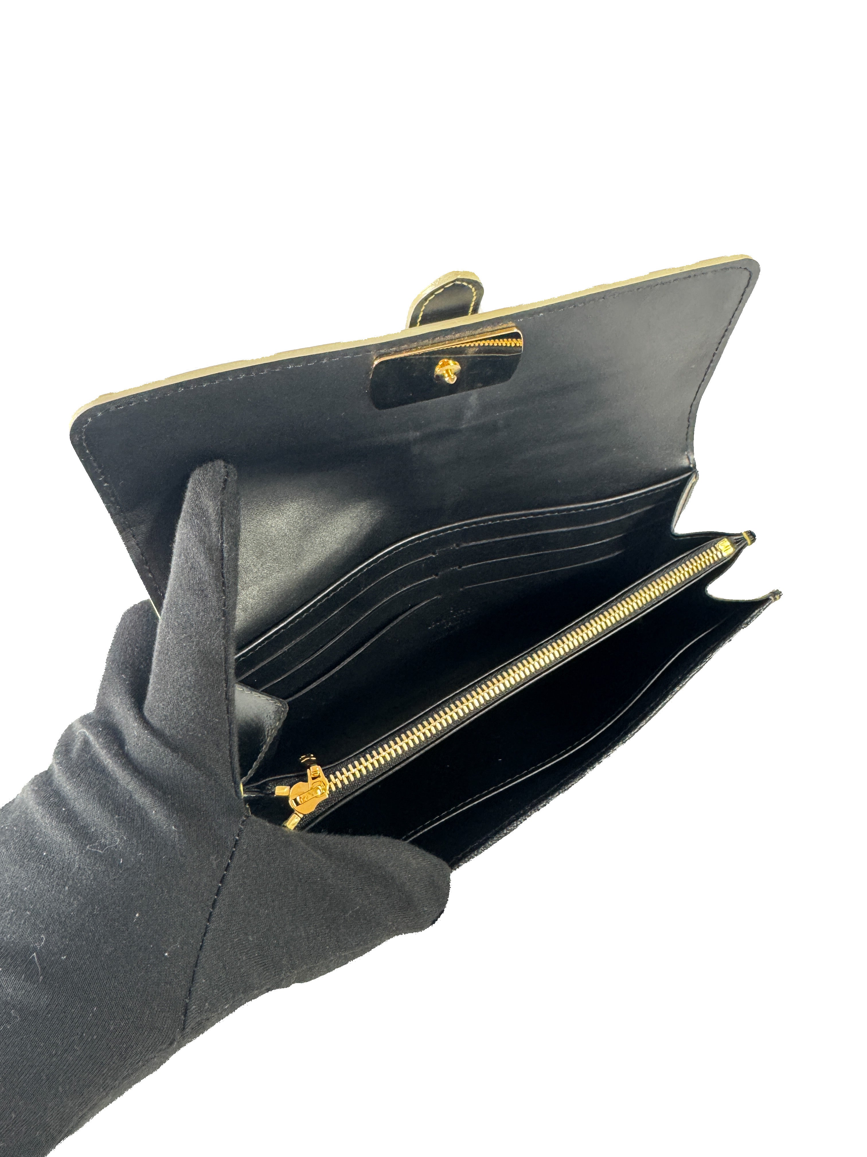 Louis Vuitton black Suhali leather wallet