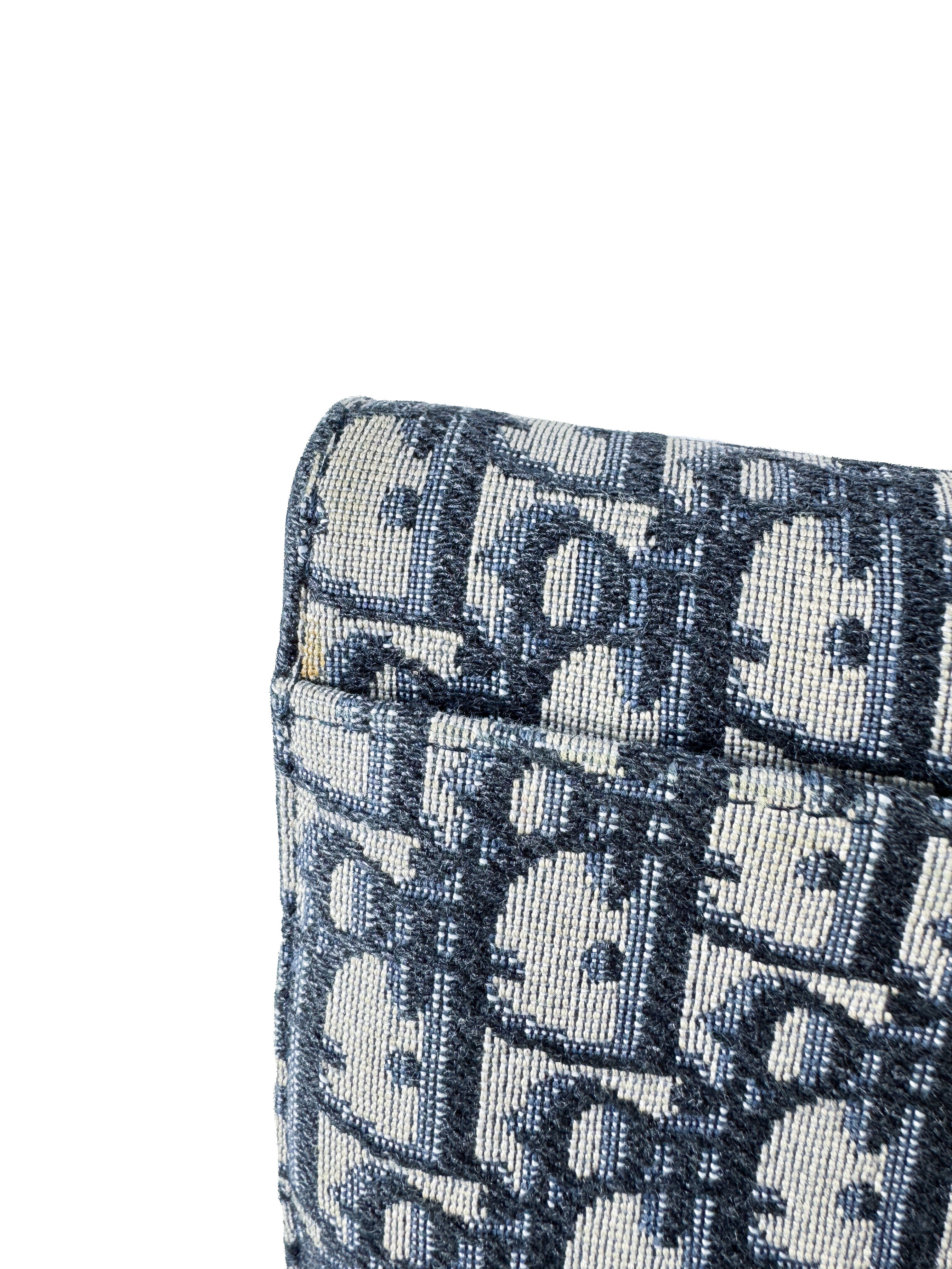 Christian Dior navy Saddle pouch in Oblique jacquard 41-MA-0221