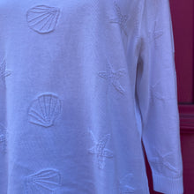 Talbots white seashell print sweater size 1X