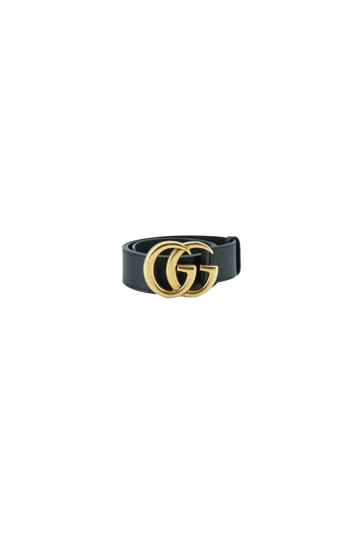 Gucci black leather GG Marmont belt size 80