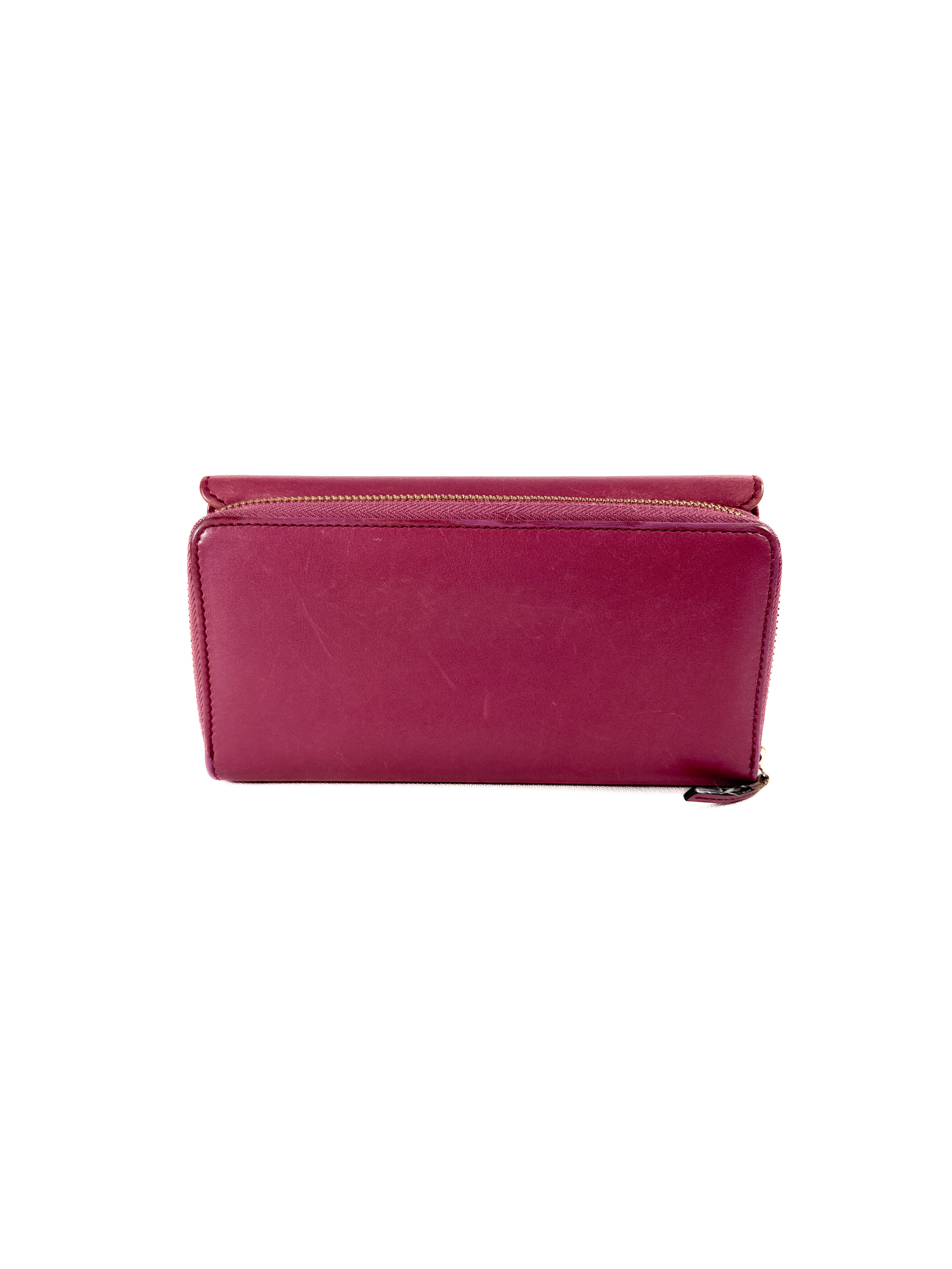 Gucci pink leather companion wallet 347112-525040