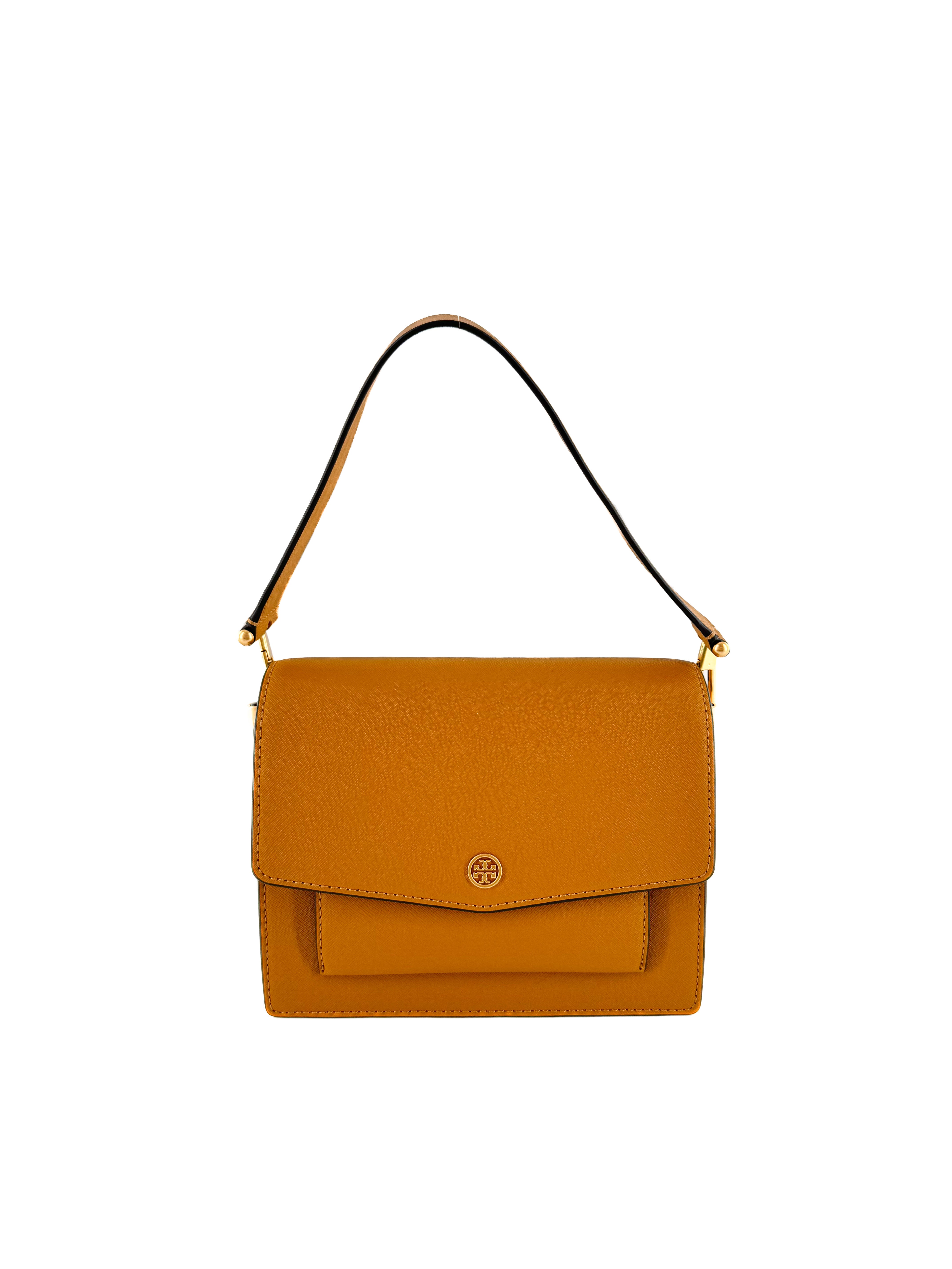 Tory Burch mustard yellow Robinson convertible shoulder bag