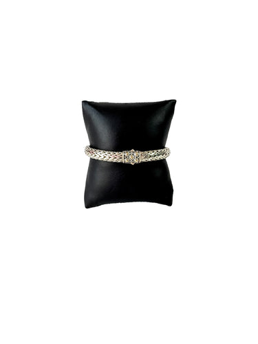 John Hardy sterling silver 18 gold dot Icon bracelet