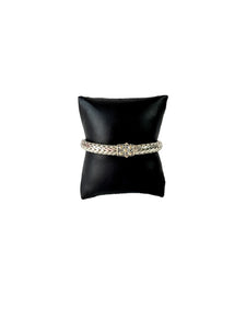 John Hardy sterling silver 18 gold dot Icon bracelet