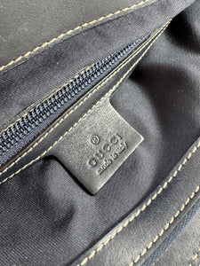 Gucci Guccissima deep navy new Jackie satchel 152610 002058
