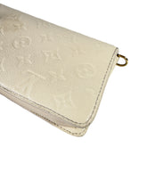 Louis Vuitton cream empreinte Metis wallet on chain NFC