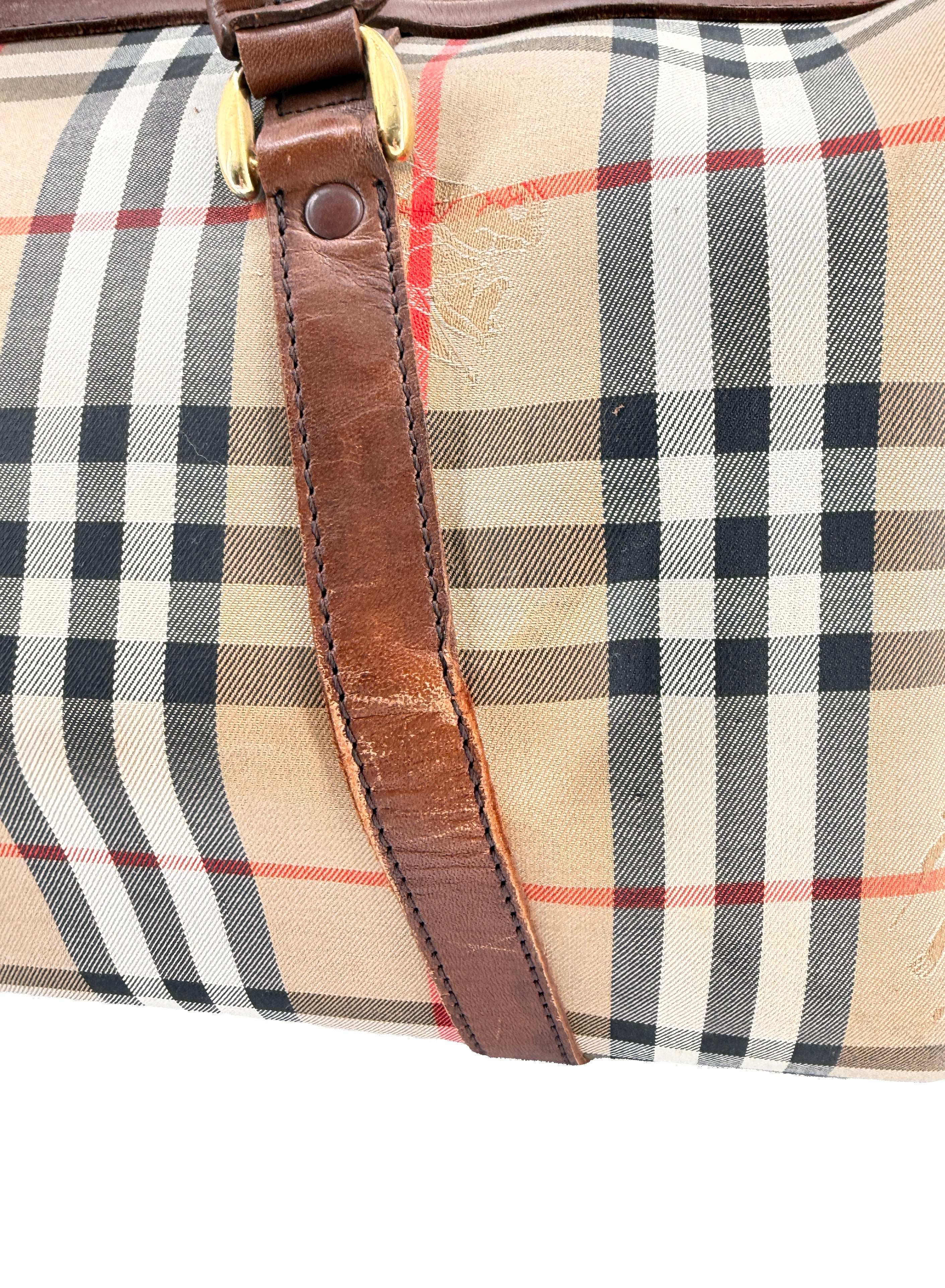 Burberrys vintage check Boston duffle
