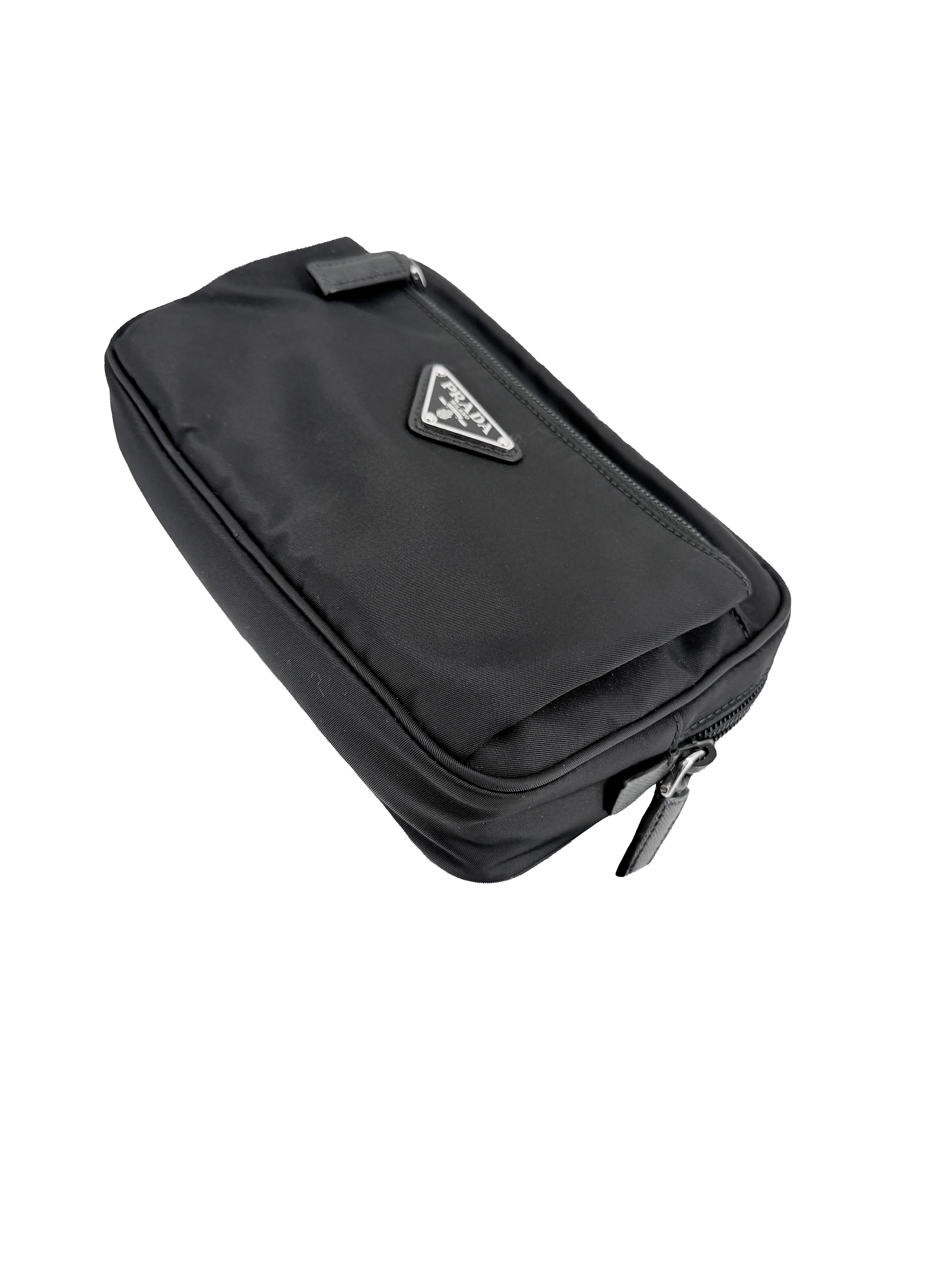 Prada black Re-nylon belt bag 158 C