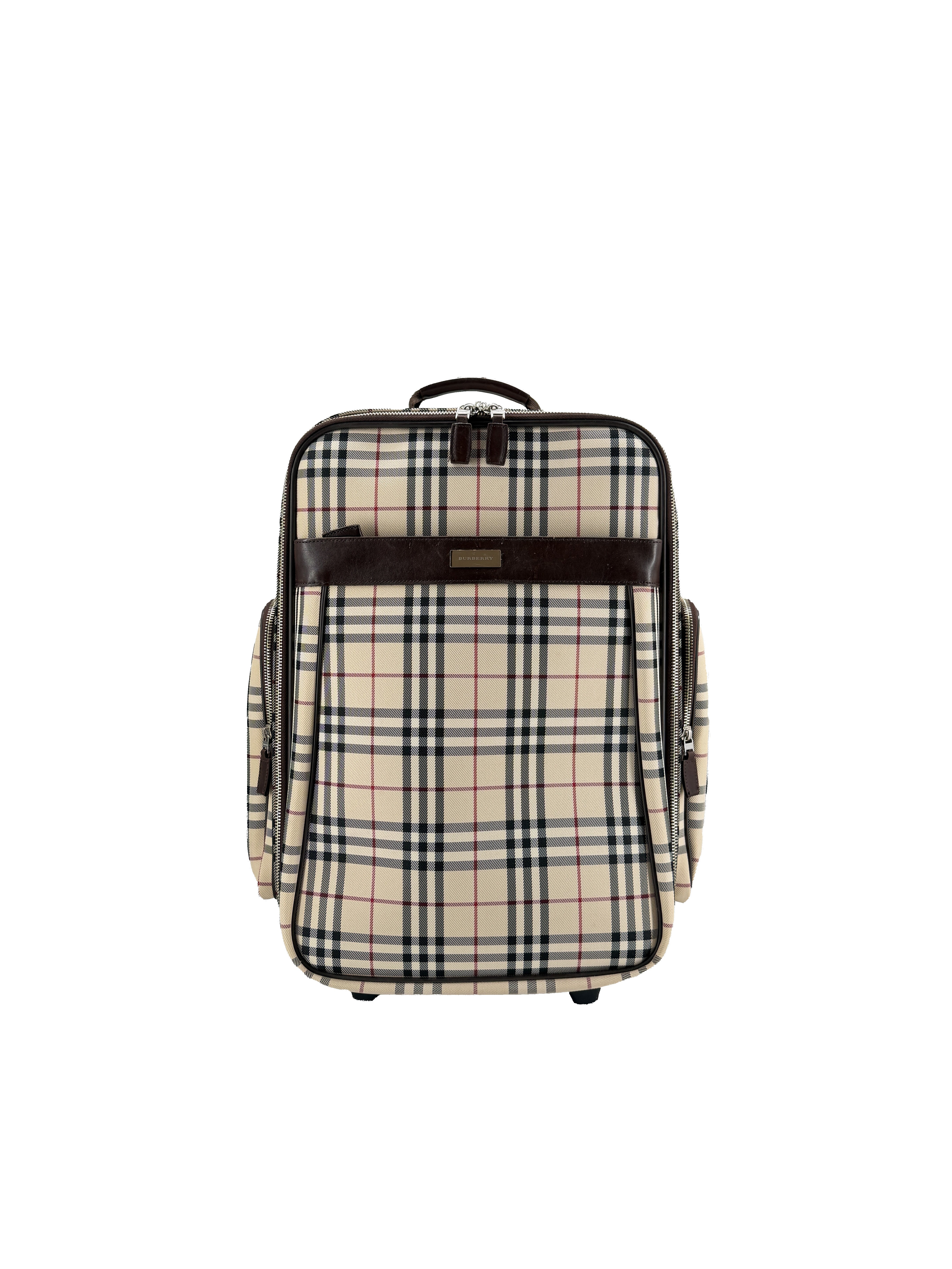 Burberry vintage canvas check small suitcase