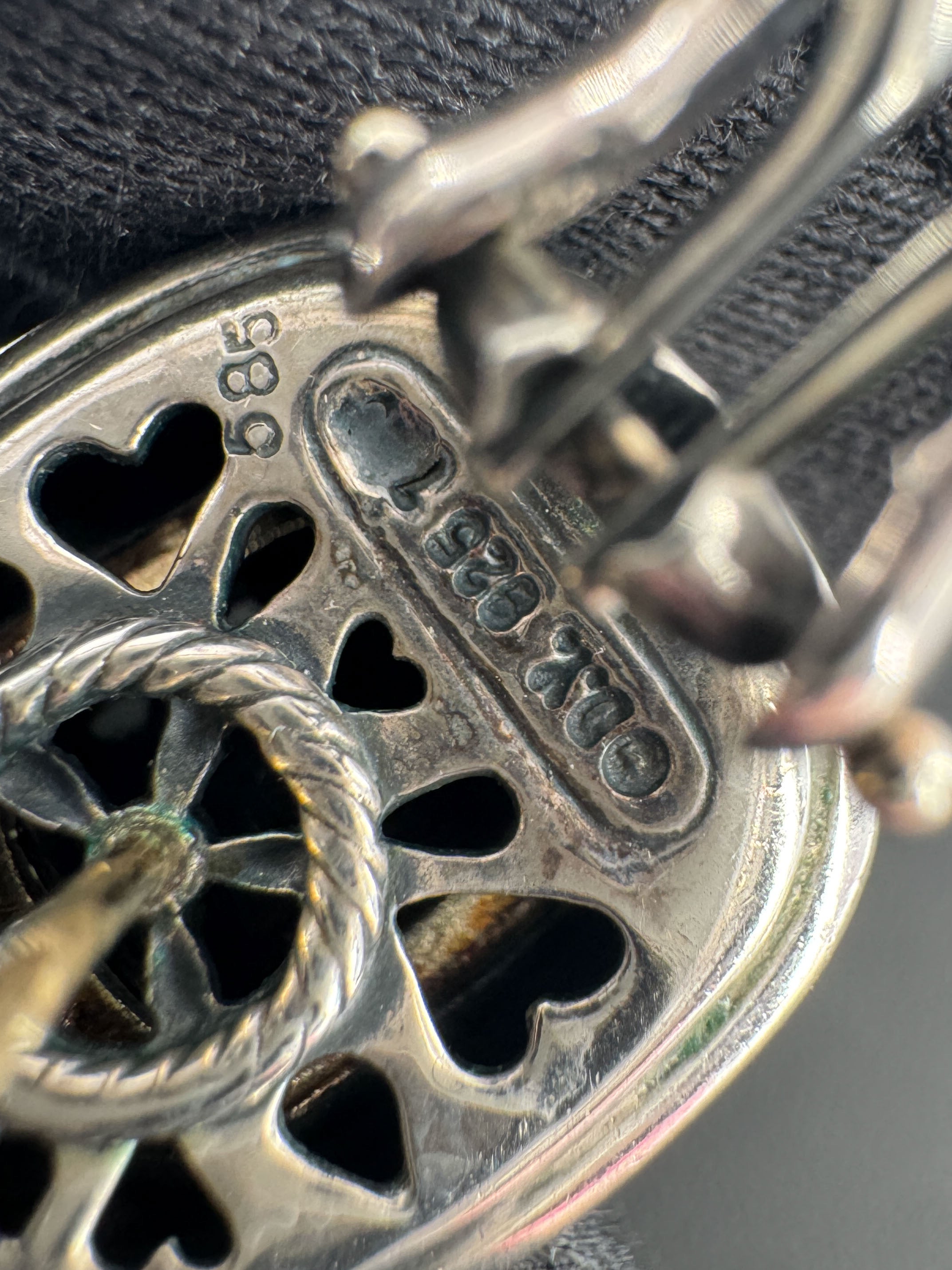 David Yurman sterling silver, yellow gold, black onyx Albion stud earrings