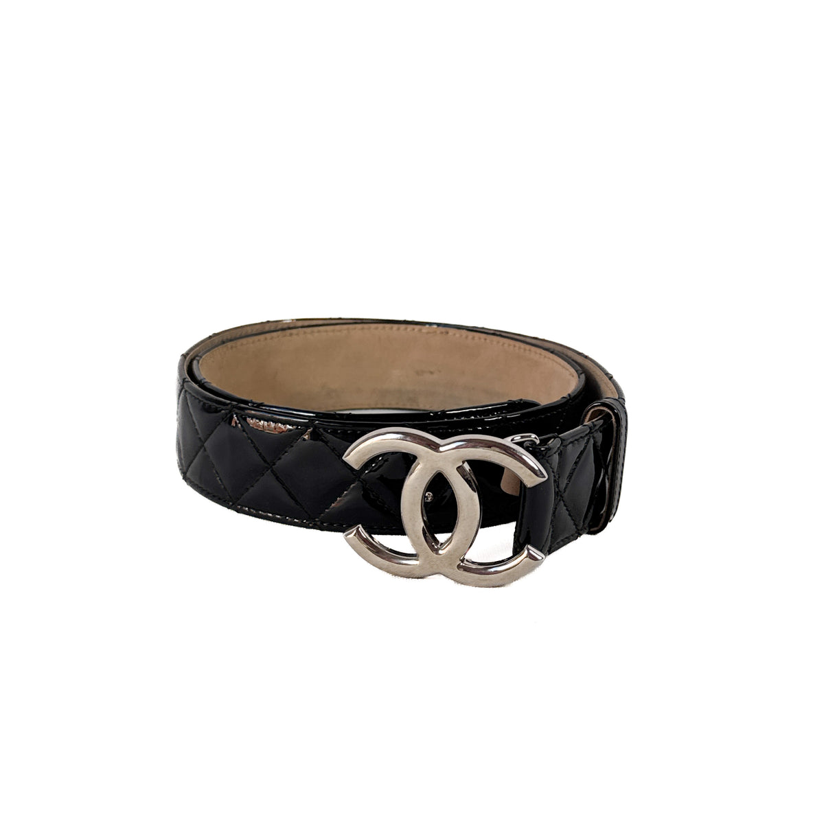 ❤️‍?CHANEL ❤️‍?NEW QUILTED BLACK BELT SIZE 95 Chanel Black Quilted Leather CC Belt Size 75 cm main image 3