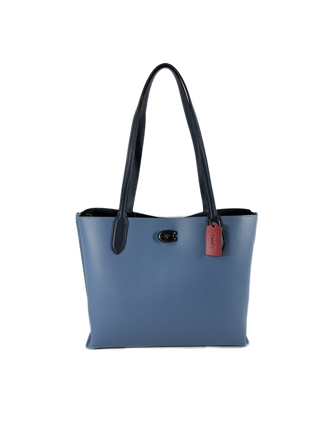 Coach blue leather Willow tote NWT