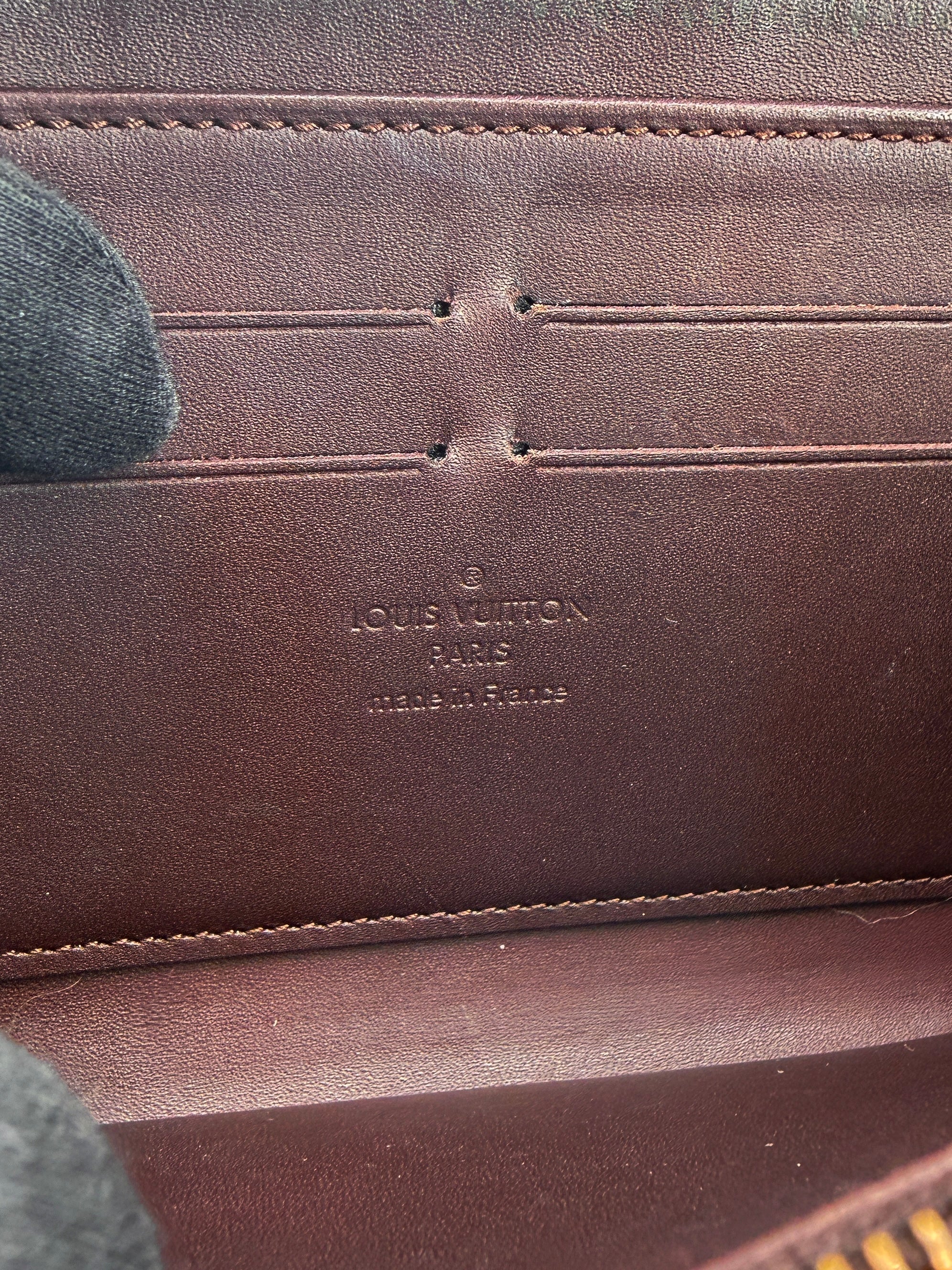 Louis Vuitton amarante vernis zippy wallet MI4182