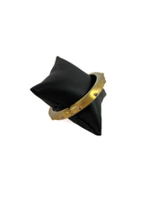 Alexis Bittar gold crystal studded lucite hinged bangle