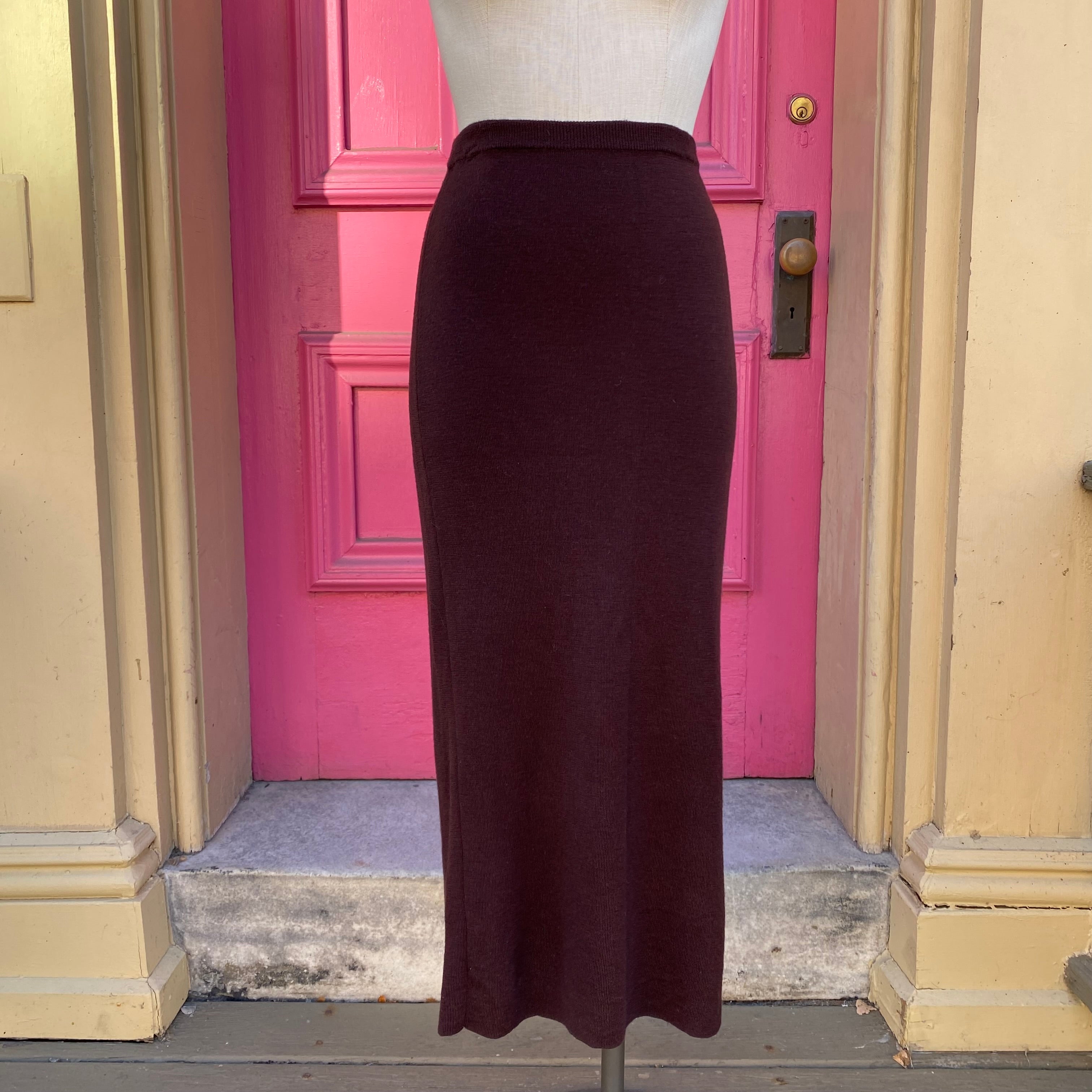 Eileen Fisher dark purple sweater skirt size M