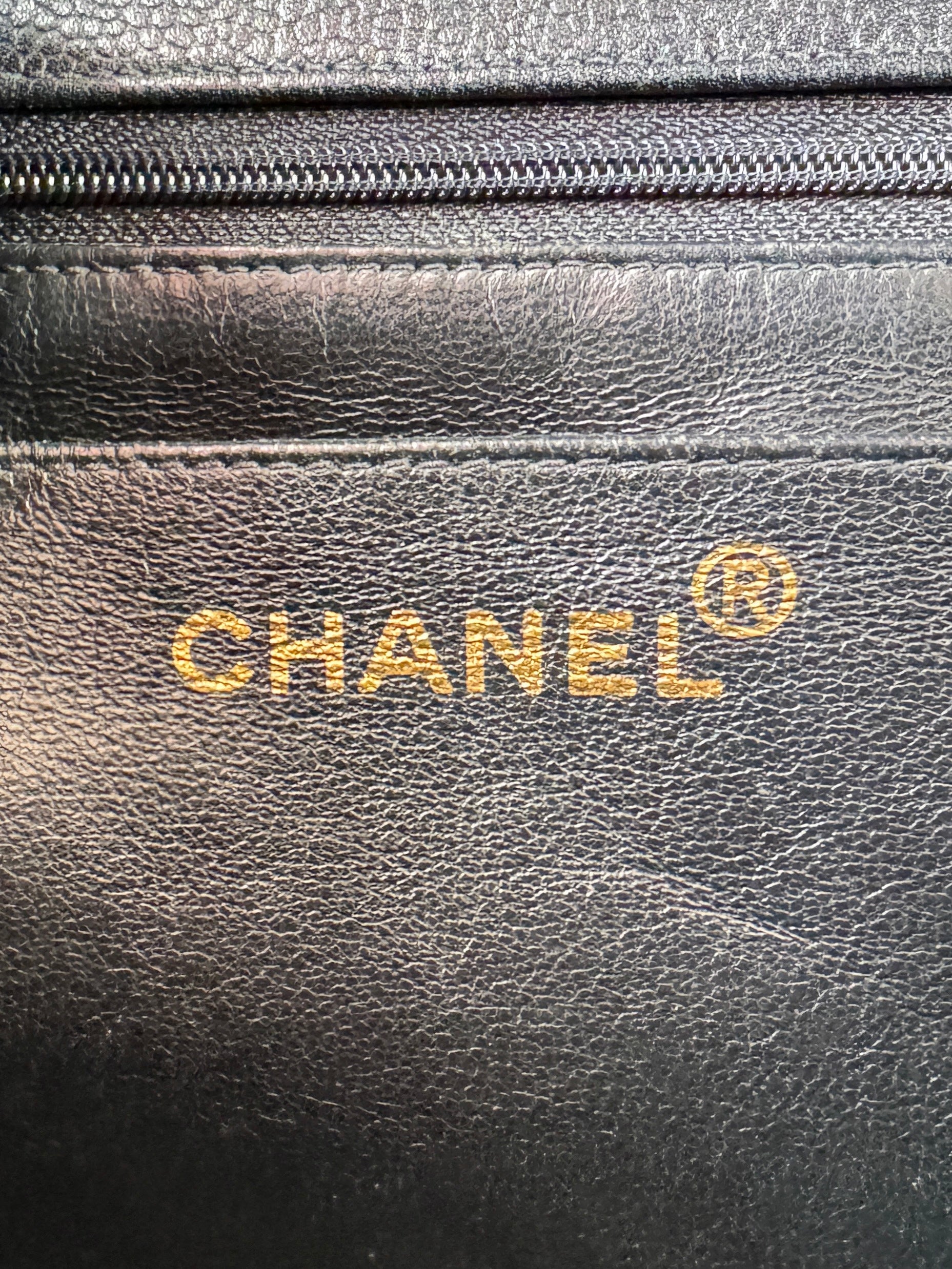 Chanel Caviar Quilted Jumbo Kelly Flap Black  4367160