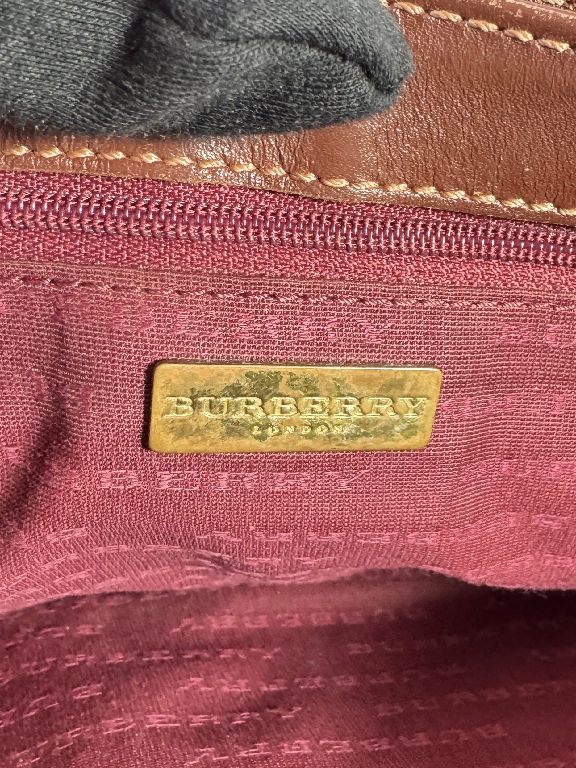 Burberry gray check vintage crossbody