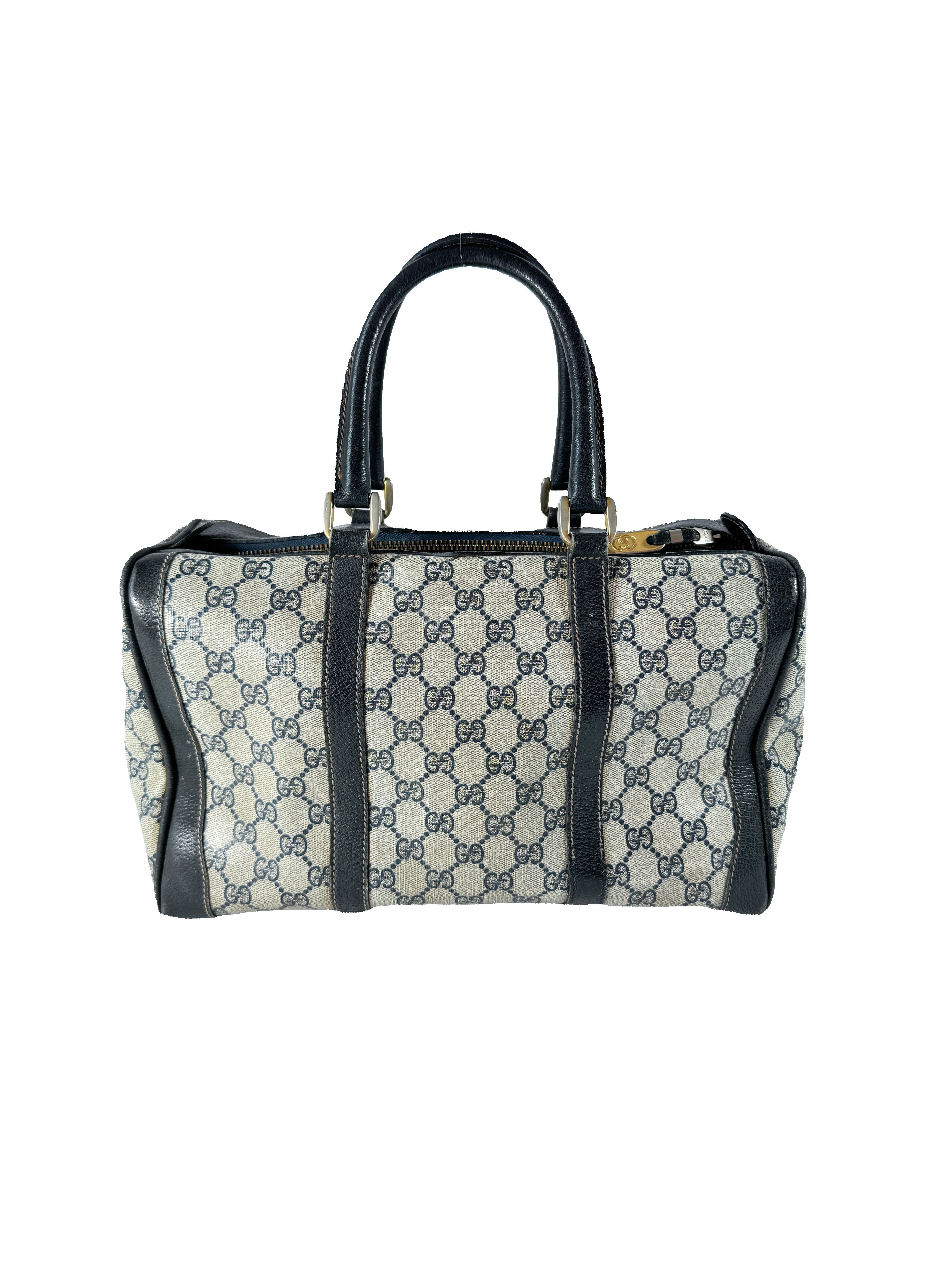 Gucci navy supreme boston bag 138