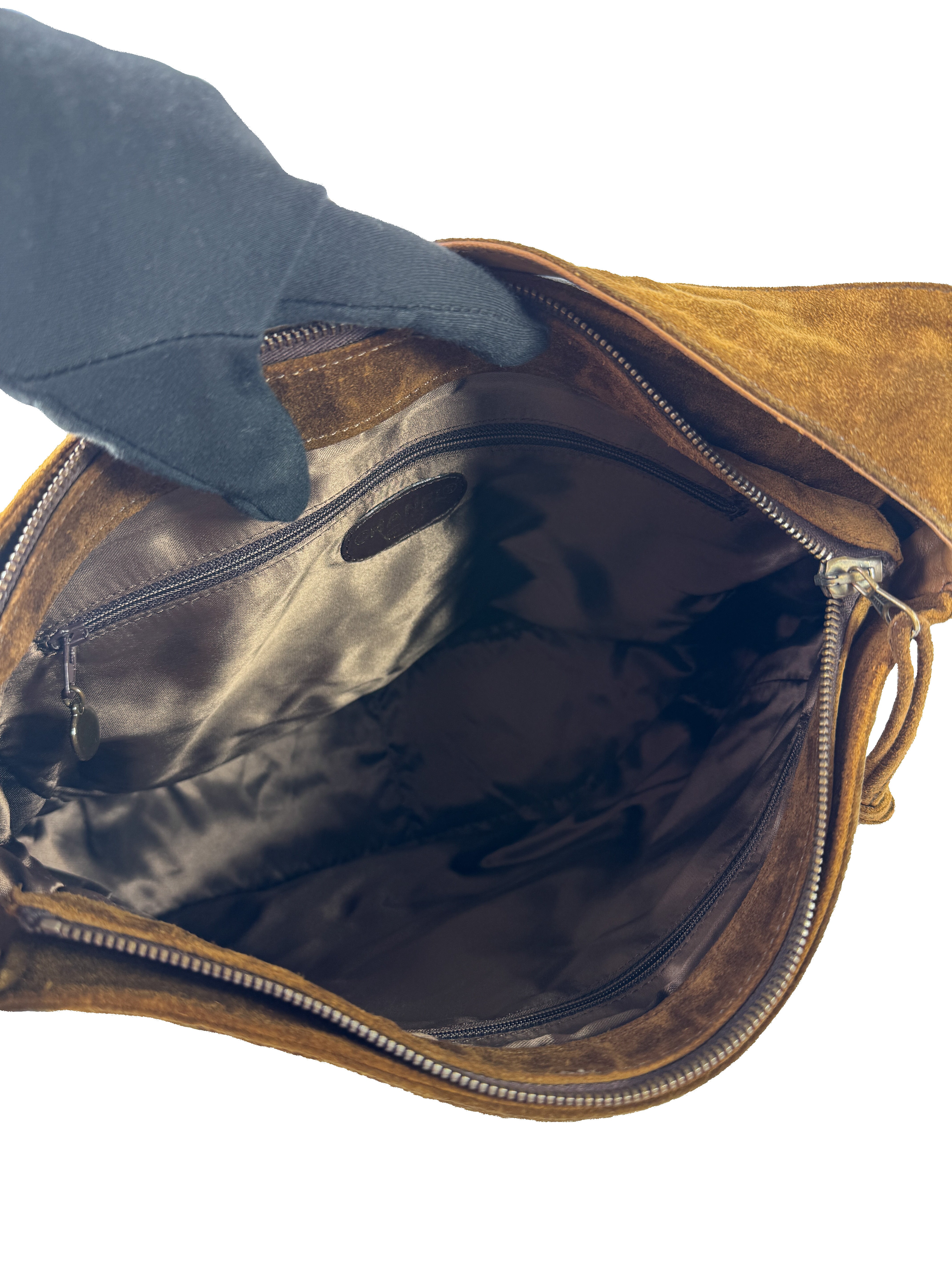 Chanel brown suede CC logo tassel bag 5009482