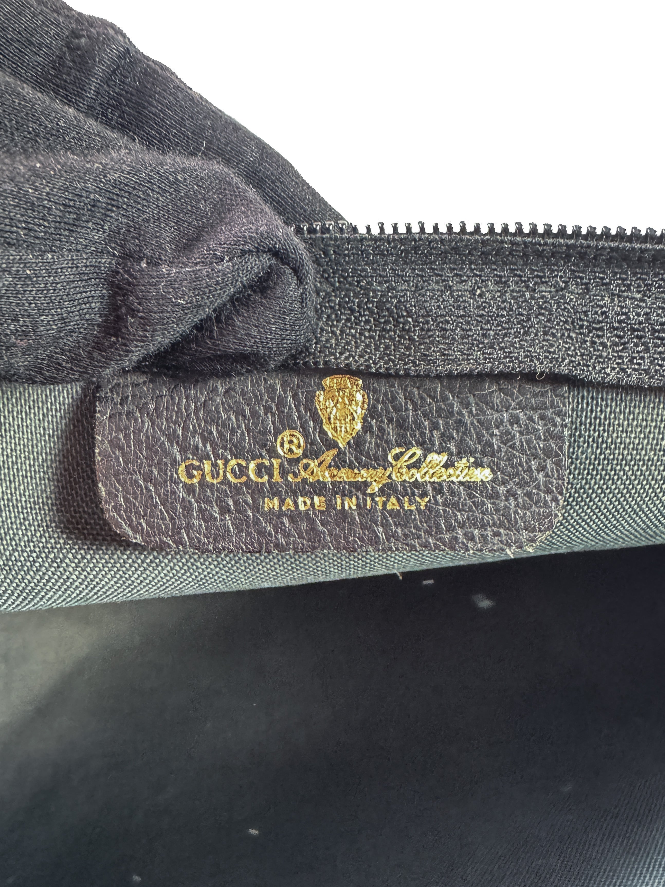 Gucci black GG coated canvas pouch 156.01.045