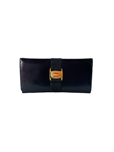 Salvatore Ferragamo black leather vintage Vera wallet  22 3059