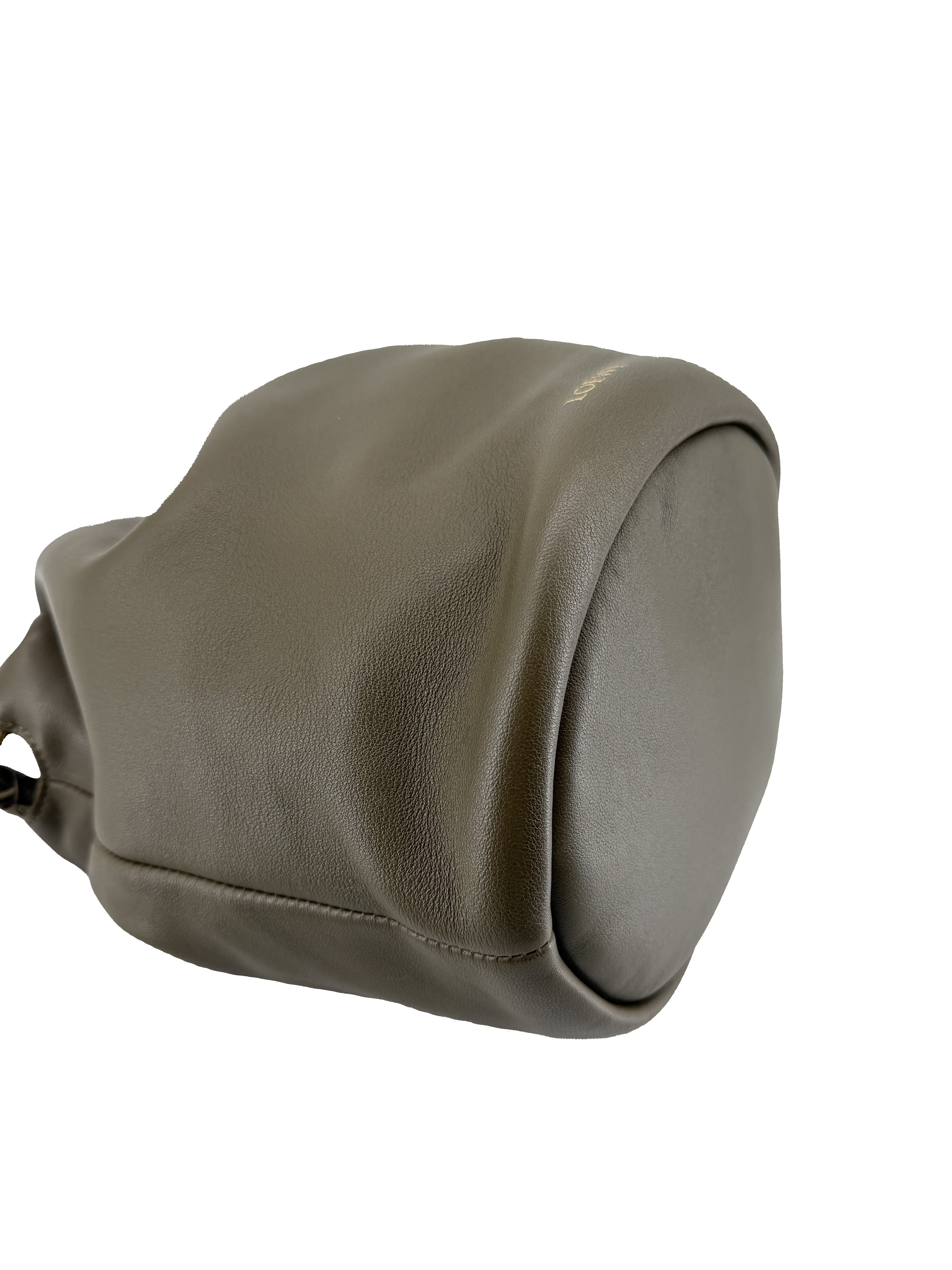Loewe olive Flamenco bucket bag 252415
