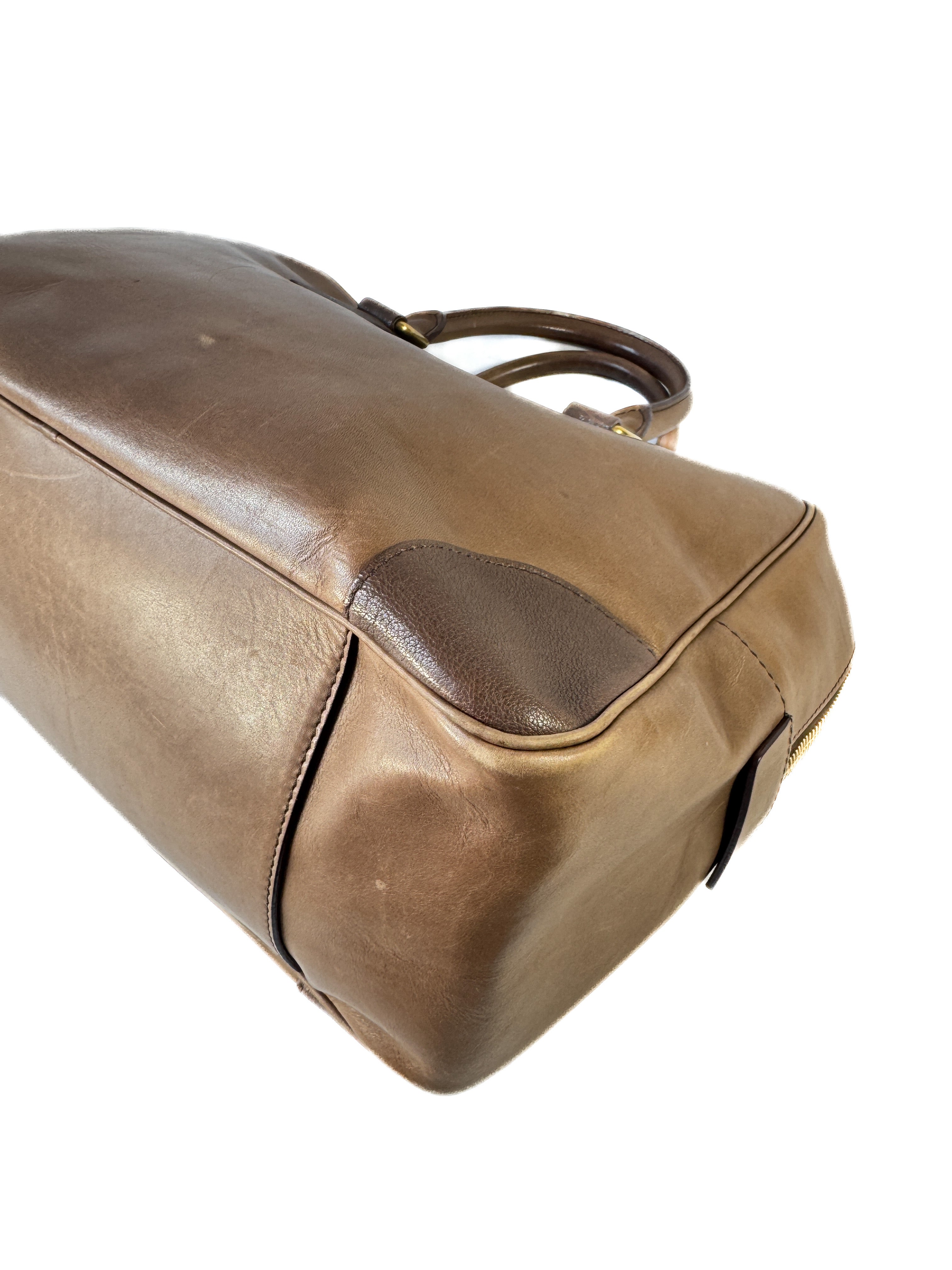 Celine 2 tone brown leather bag WPA0140