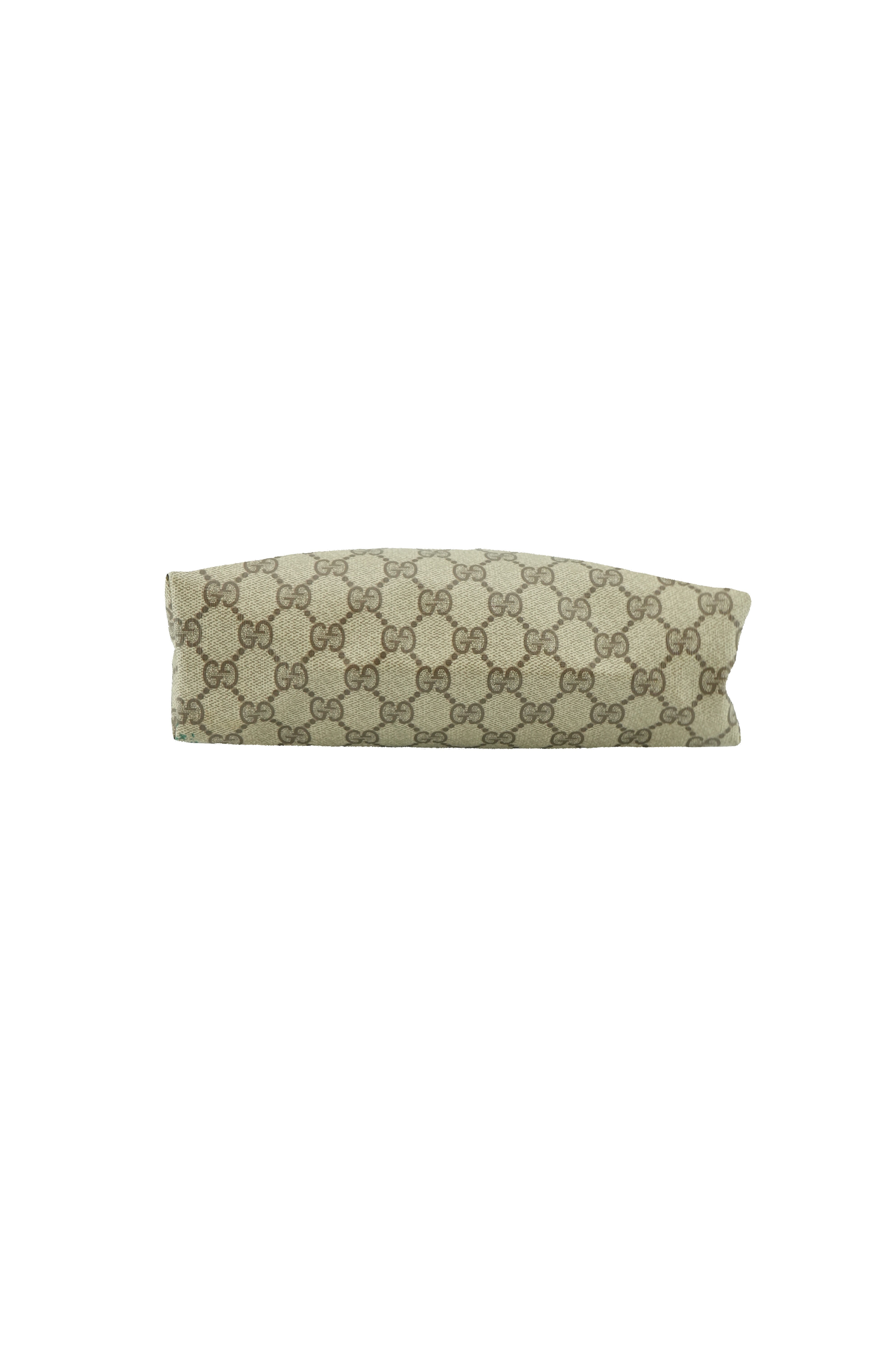Gucci brown vintage zip pouch 014-115-6088