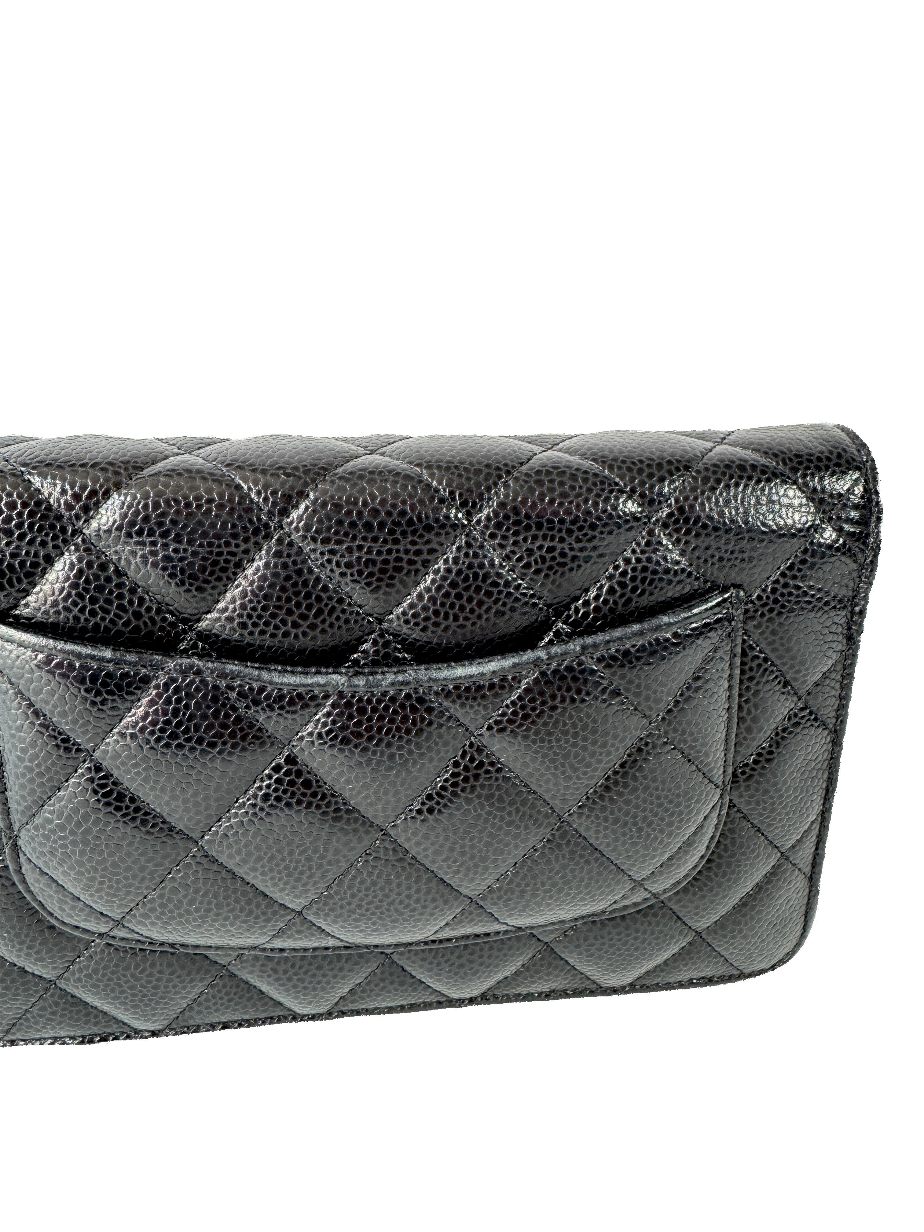 Chanel black caviar leather WOC 26009956
