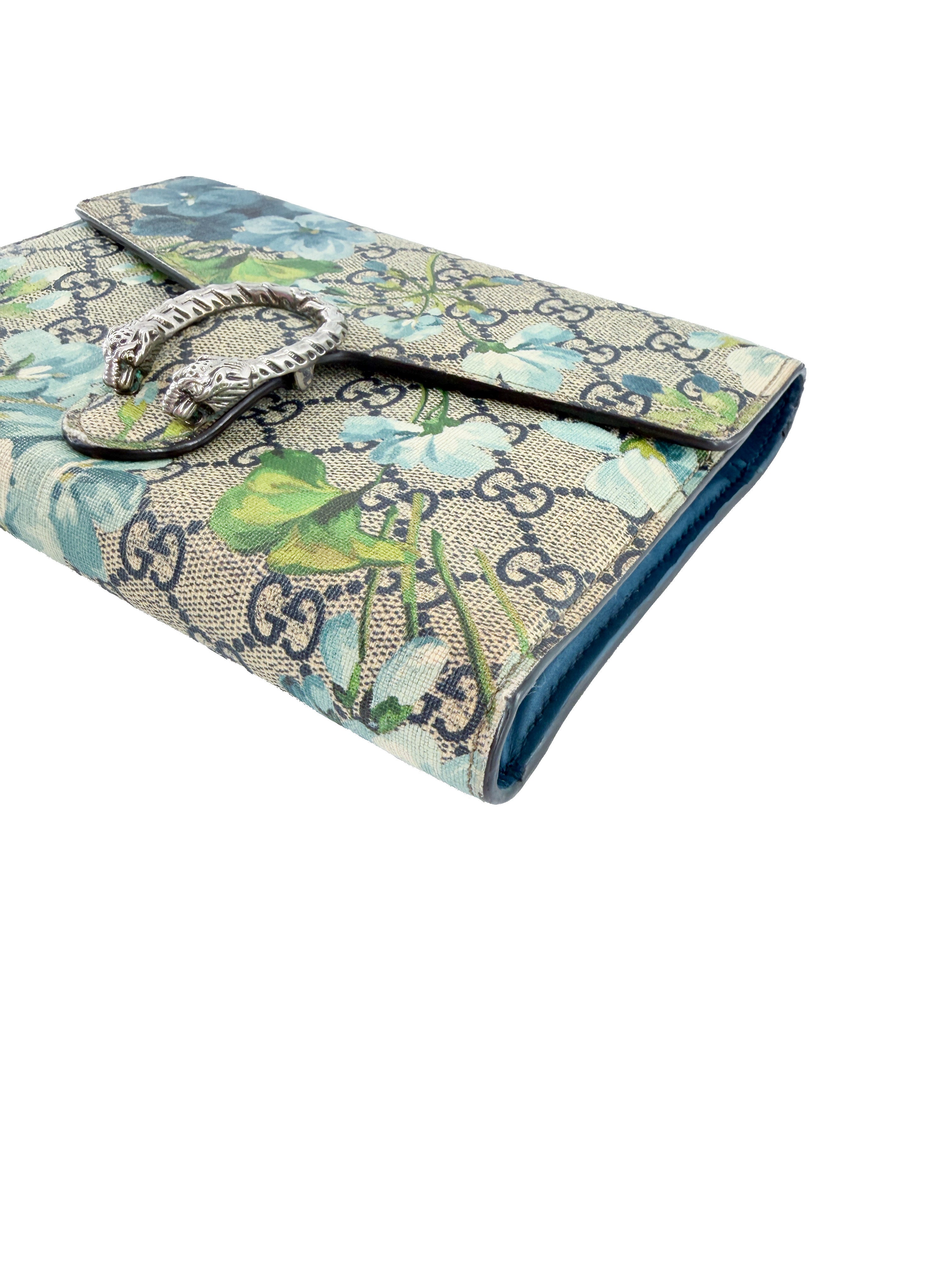 Gucci GG Supreme Monogram Blooms Mini Dionysus Chain Wallet 401231 2149