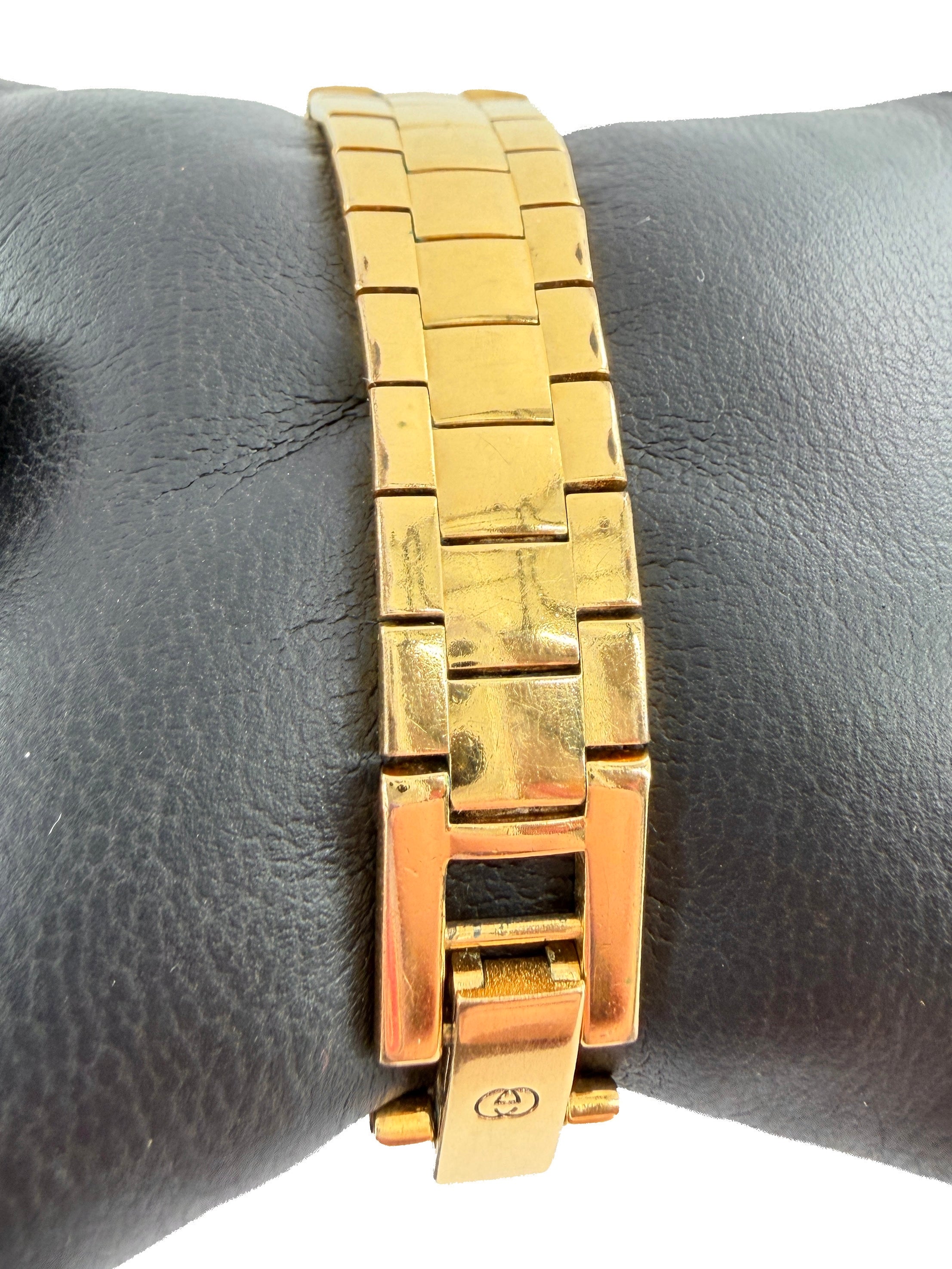 Gucci gold tone diamond watch 3400M 004953