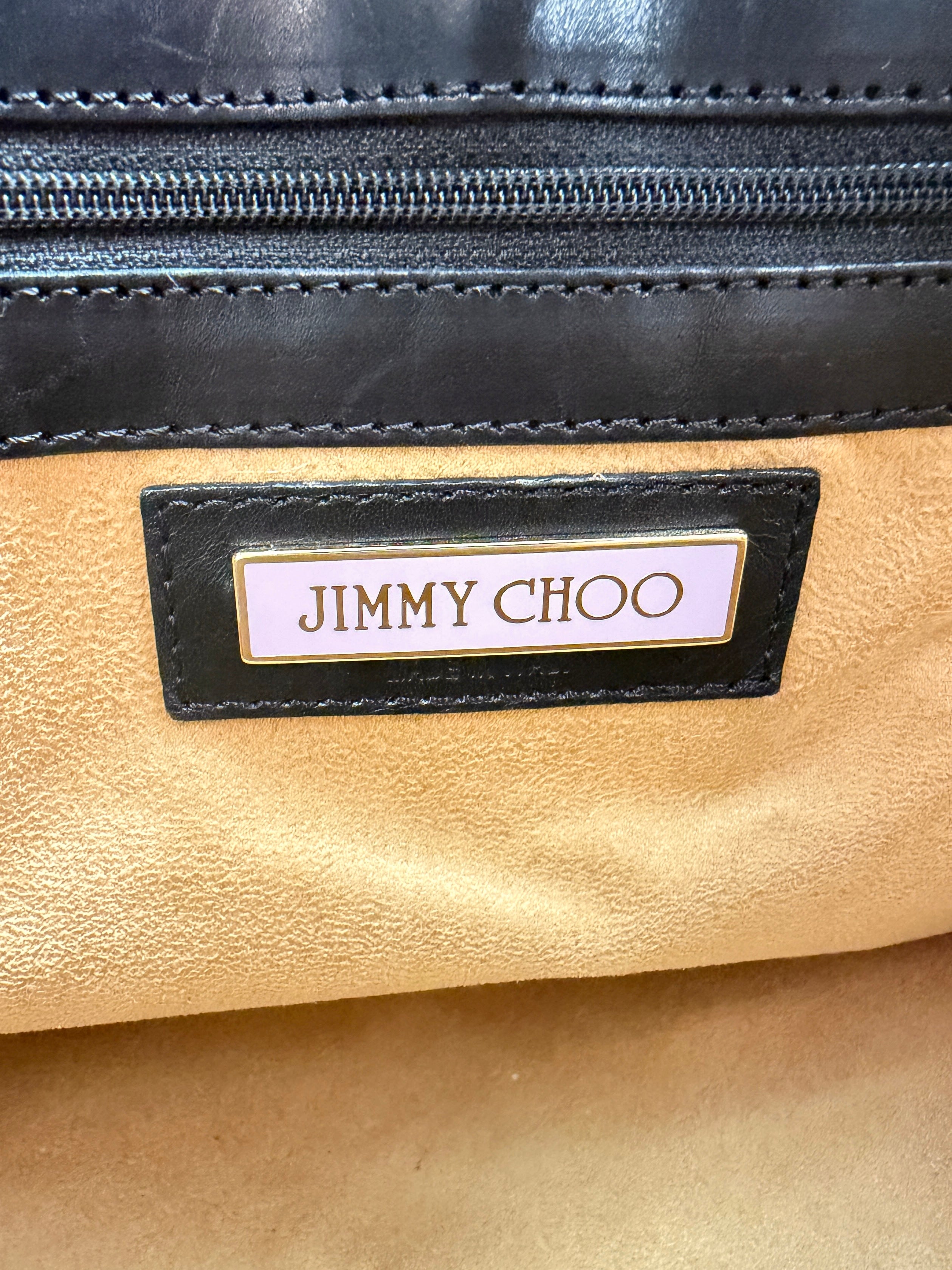 Jimmy Choo black leather Tulita shoulder bag