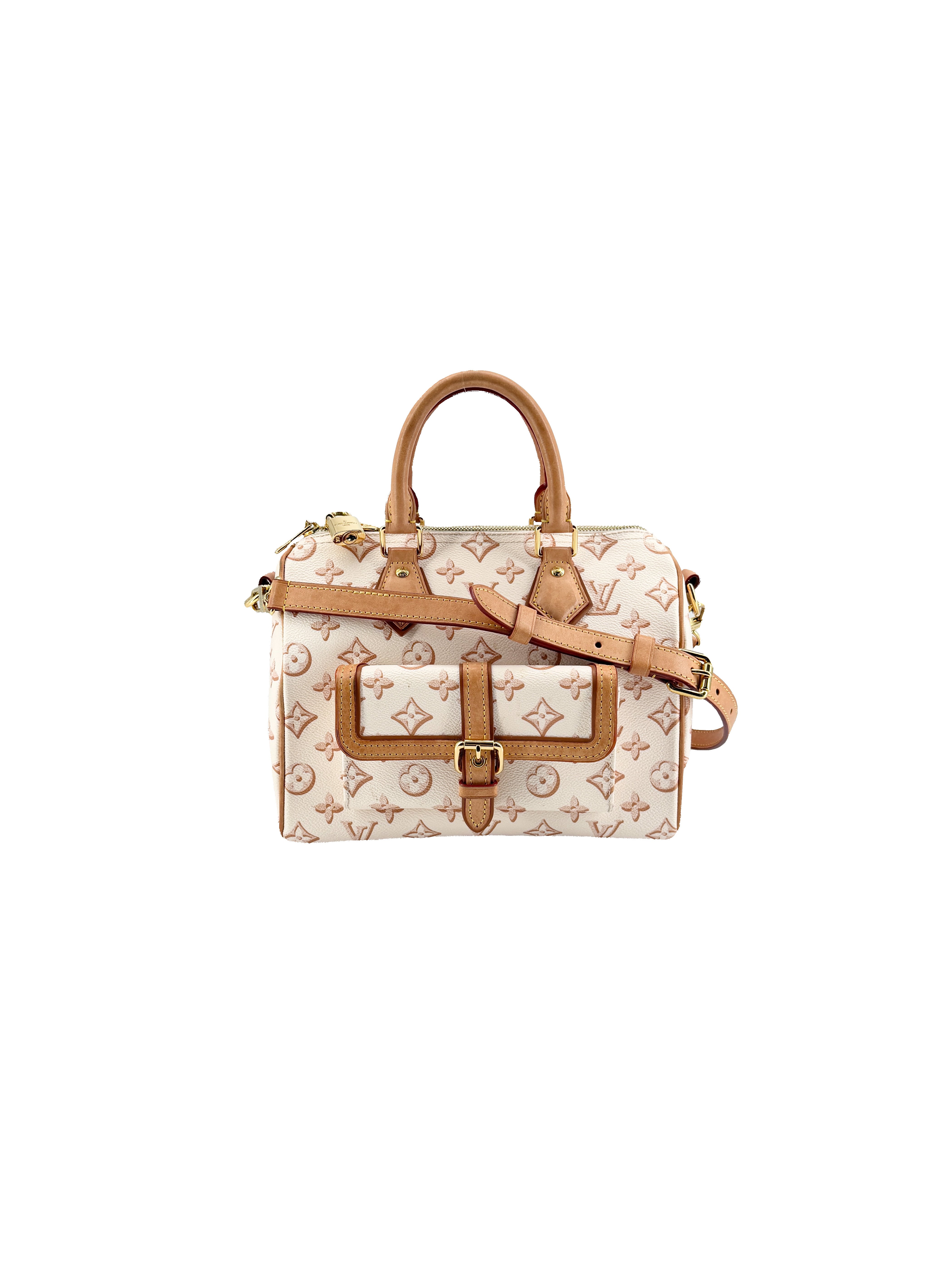 Louis Vuitton monogram Fall for You Speedy 25 Bandouliere Beige NFC