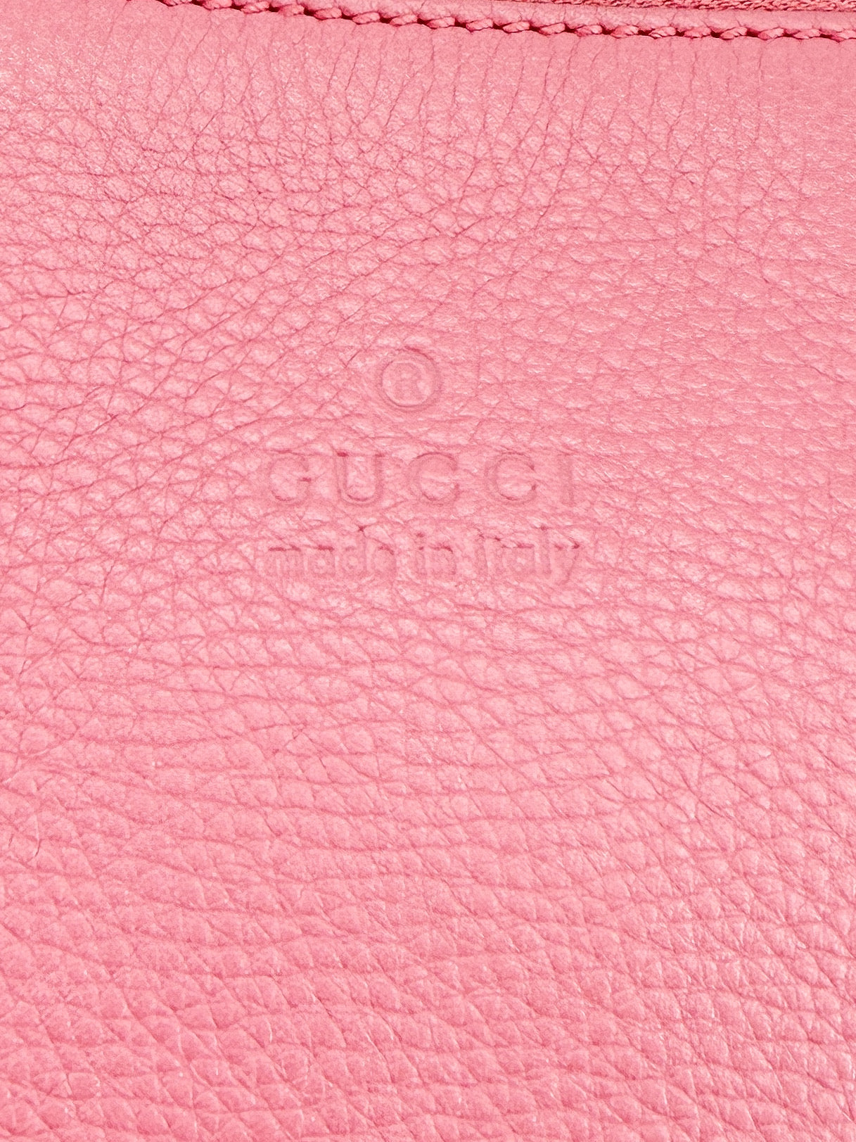 Gucci pink leather Bamboo tassel zip pouch 376858 213317
